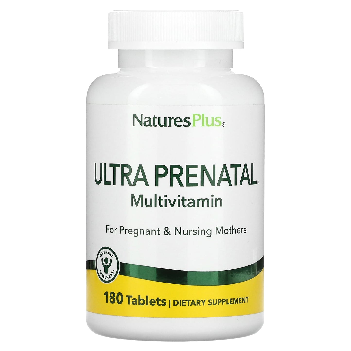 NaturesPlus, Ultra Prenatal Multivitamin, 180 Tablets - Image 1