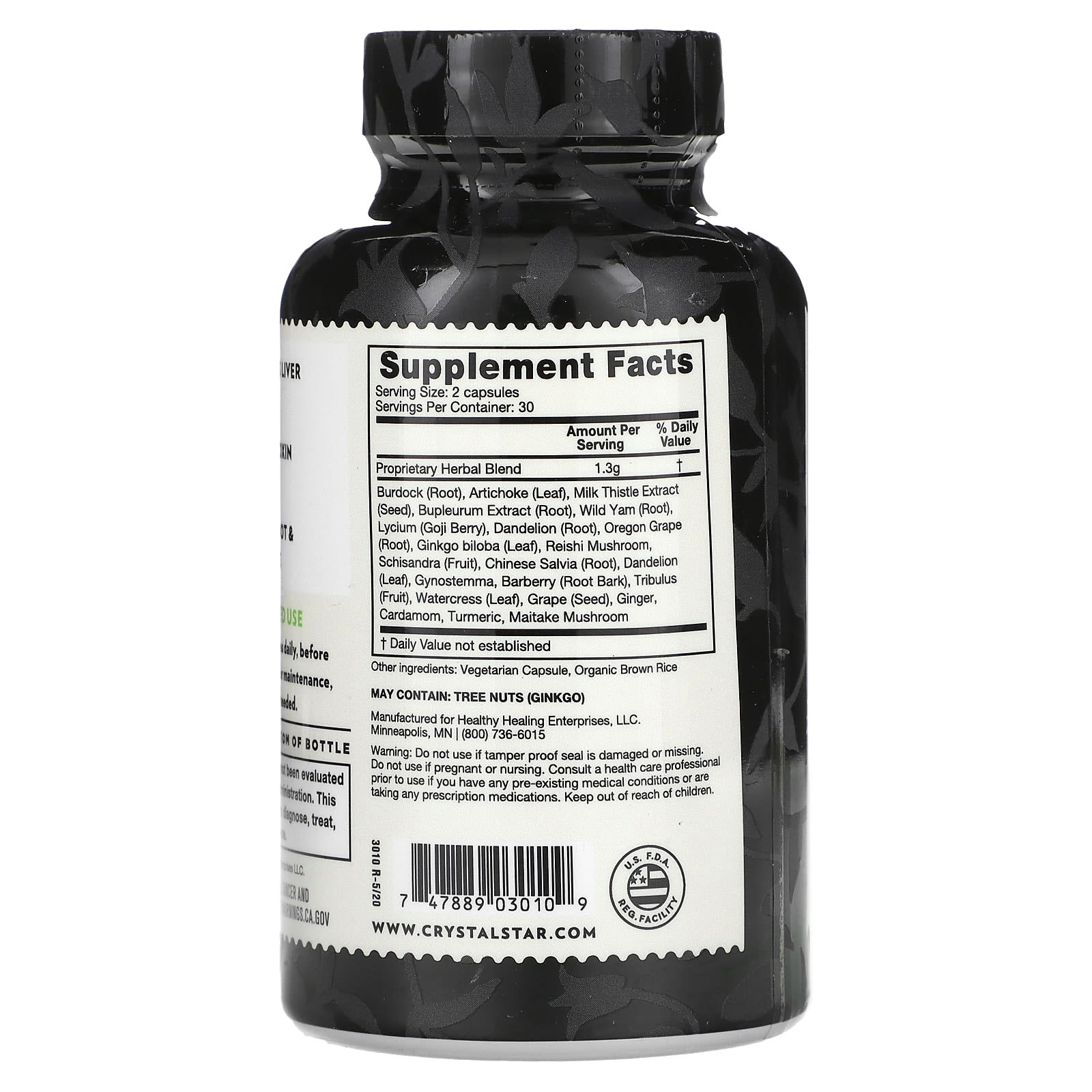 Crystal Star Liver Renew: Detox & Restore Formula with 21 Whole Herbs - Image 2