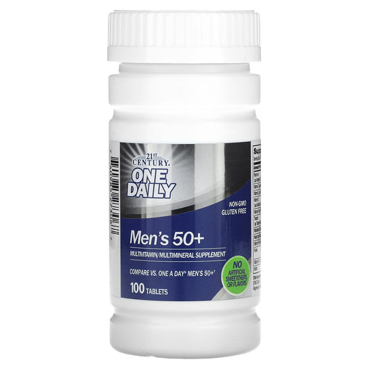 Men's 50+ Multivitamin Supplement by 21st Century - 100 Tablets - Image 1