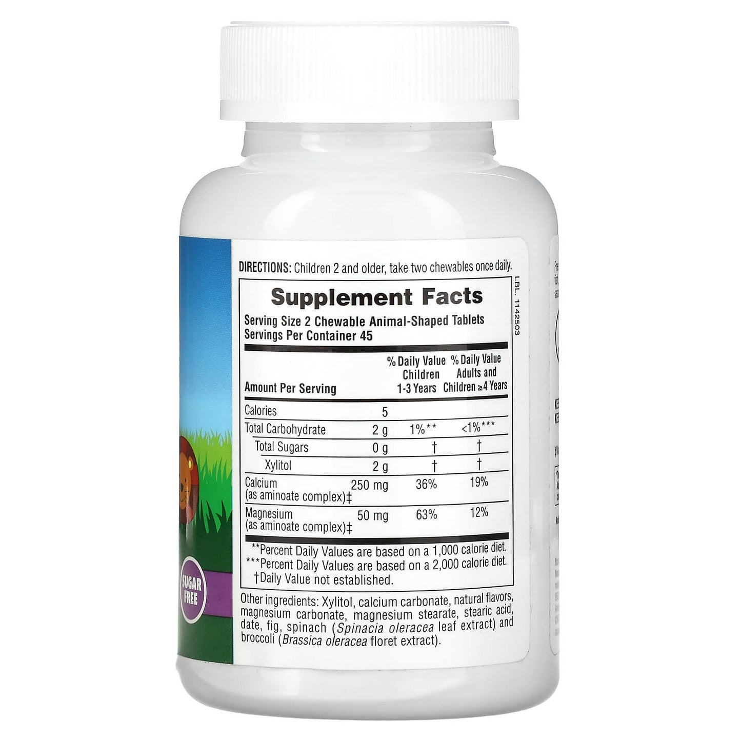 NaturesPlus, Animal Parade, Calcium Children’s Chewable Supplement, Vanilla Sundae, Sugar Free, 90 Animal-Shaped Tablets - Image 2