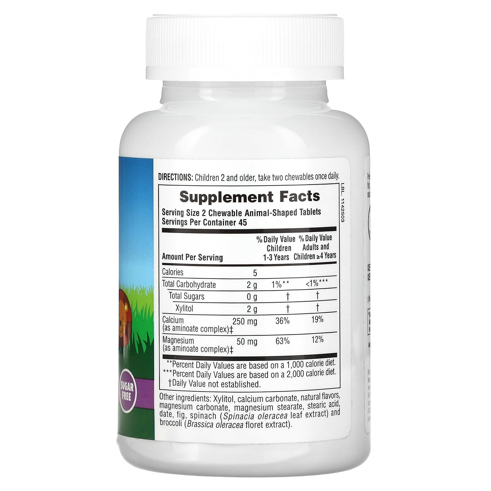 NaturesPlus, Animal Parade, Calcium Children’s Chewable Supplement, Vanilla Sundae, Sugar Free, 90 Animal-Shaped Tablets - Image 2