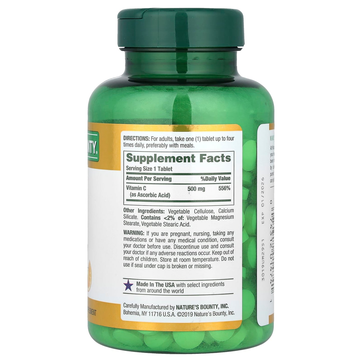 Nature's Bounty, Vitamin C, 500 mg, 250 Tablets - Image 2