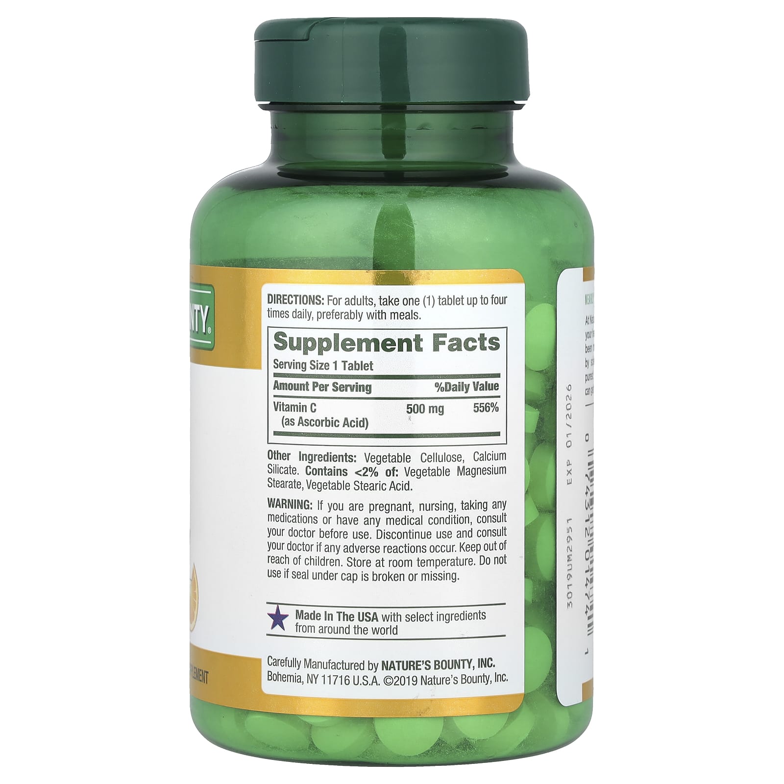 Nature's Bounty, Vitamin C, 500 mg, 250 Tablets - Image 2