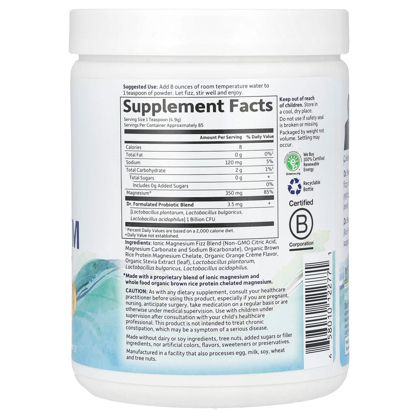 Whole Food Magnesium by Garden of Life: Stress Relief + Calm + Regularity - Image 2