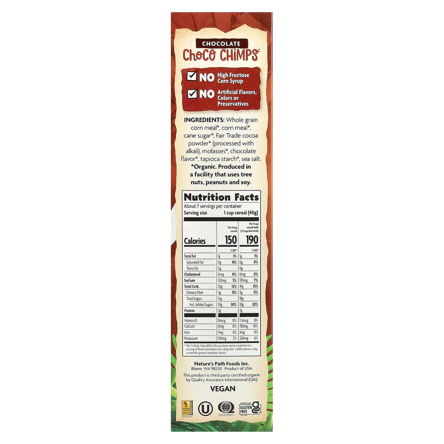 Nature's Path, EnviroKidz, Organic Chocolate Choco Chimps®, 10 oz (284 g) - Image 2