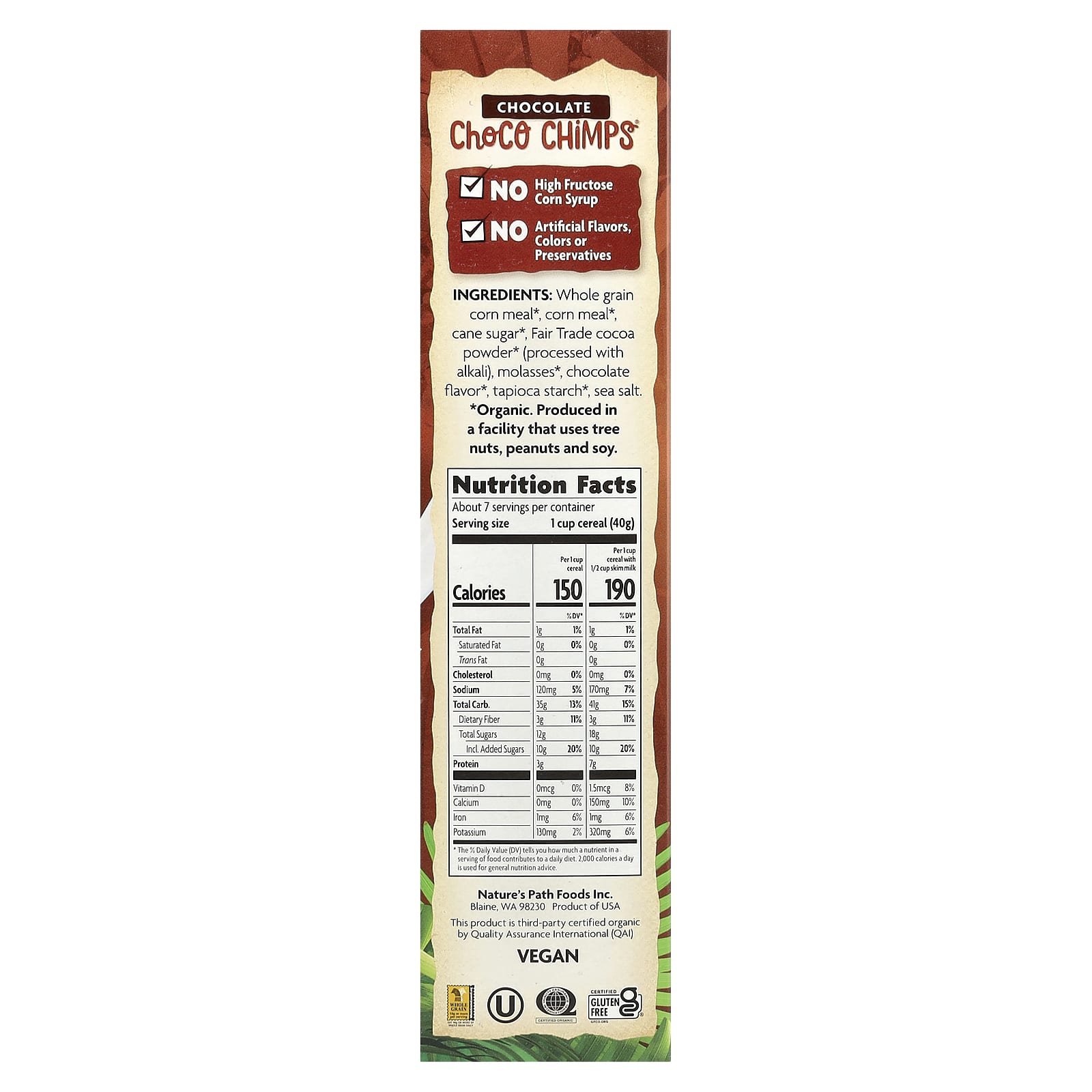 Nature's Path, EnviroKidz, Organic Chocolate Choco Chimps®, 10 oz (284 g) - Image 2