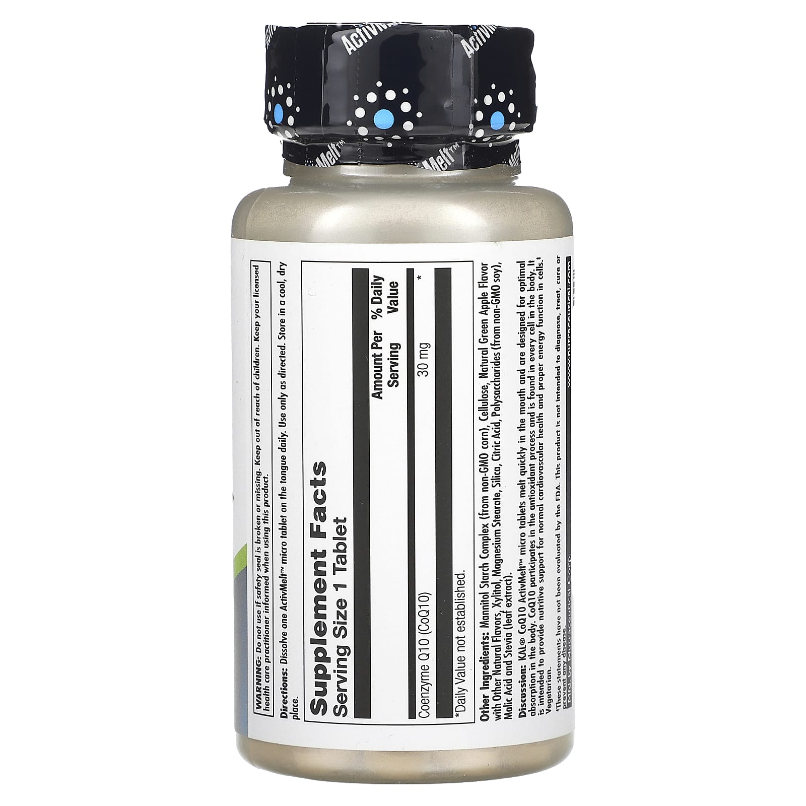 KAL CoQ10 30mg Green Apple - Instant Dissolve Micro Tablets for Heart Health - Image 2