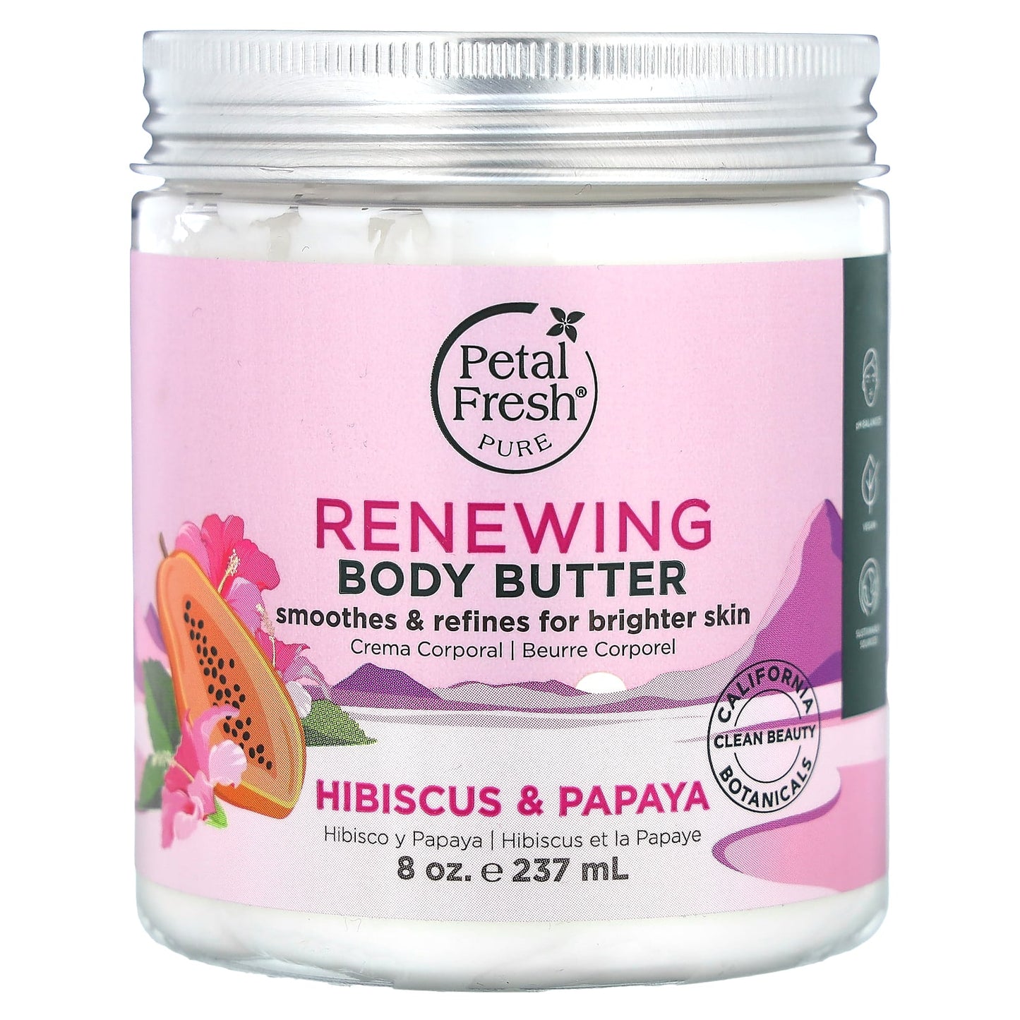 Petal Fresh, Pure, Renewing Body Butter, Hibiscus & Papaya, 8 oz (237 ml) - Image 1