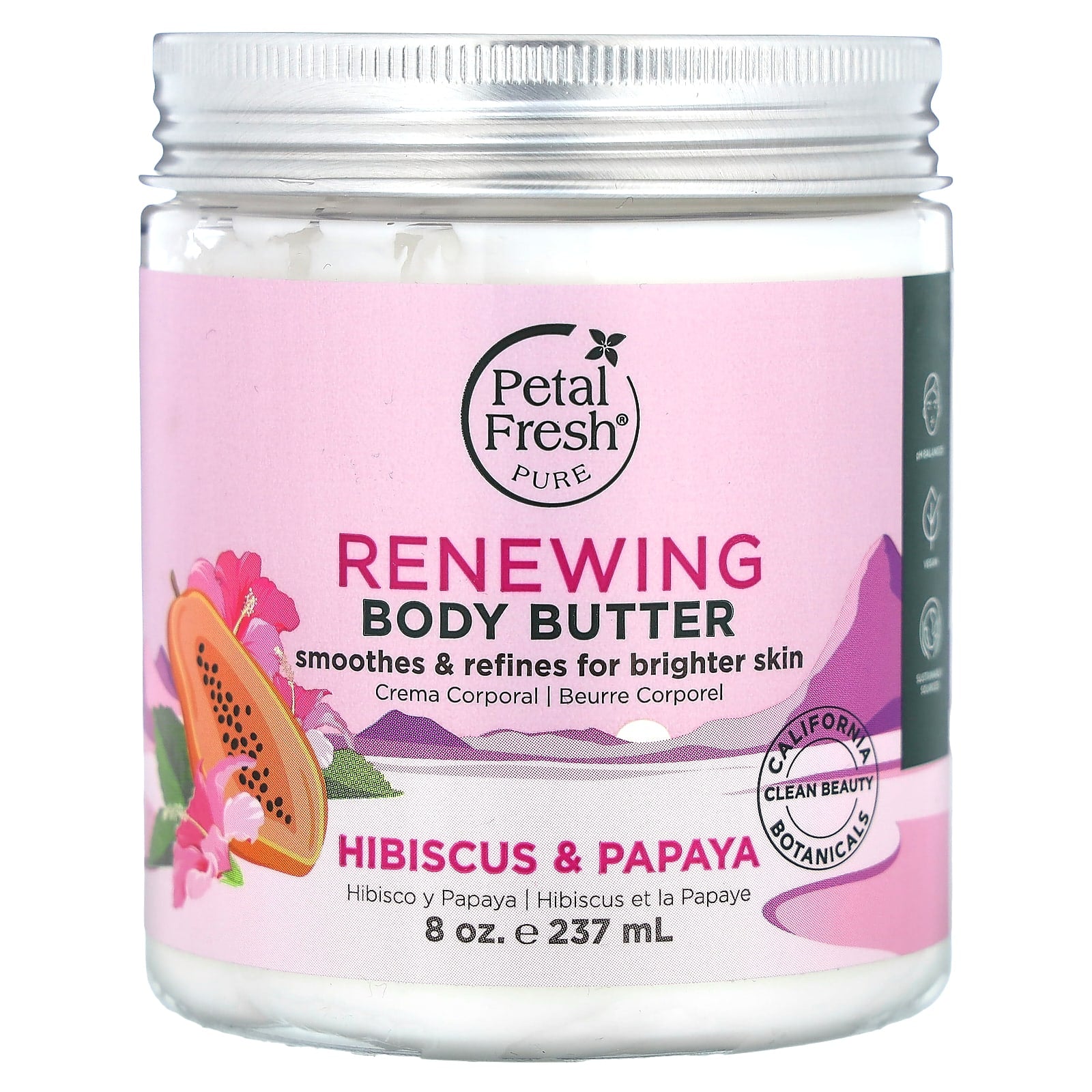 Petal Fresh, Pure, Renewing Body Butter, Hibiscus & Papaya, 8 oz (237 ml) - Image 1