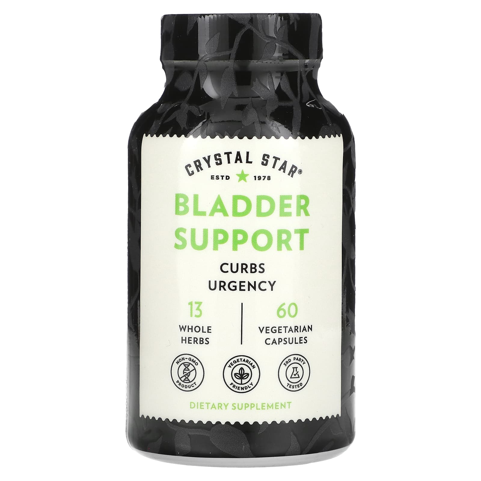 Crystal Star Bladder Support Supplement, 60 Vegetarian Capsules - Image 1