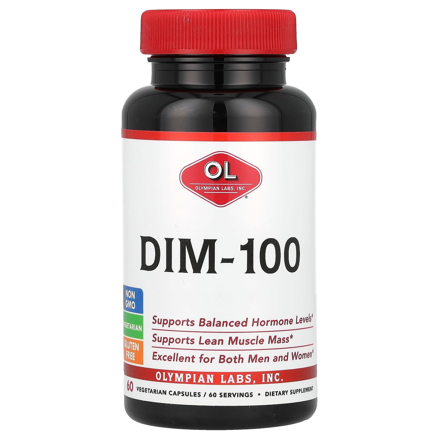 Olympian Labs, DIM-100, 60 Vegetarian Capsules (100 mg per Capsule) - Image 1