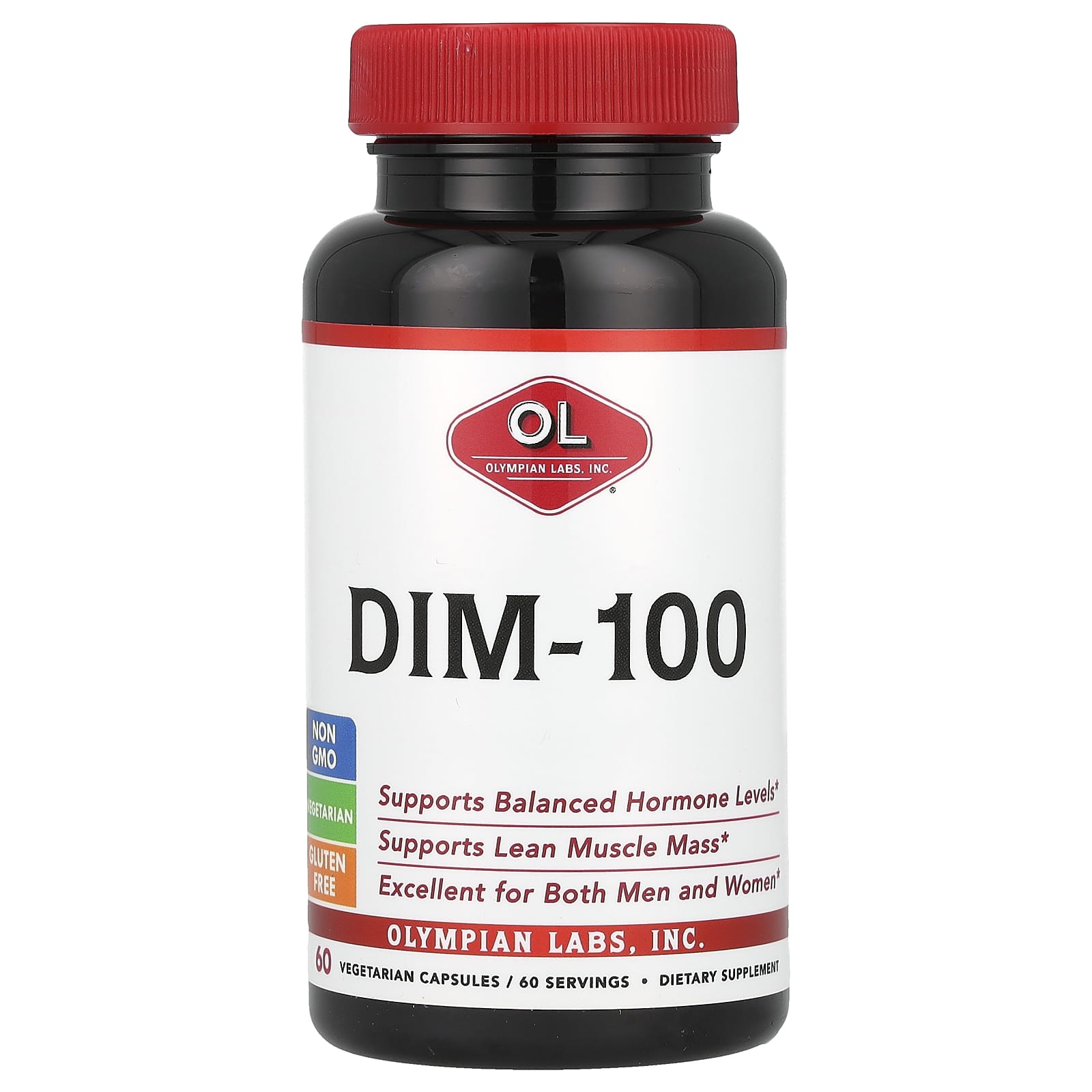Olympian Labs, DIM-100, 60 Vegetarian Capsules (100 mg per Capsule) - Image 1