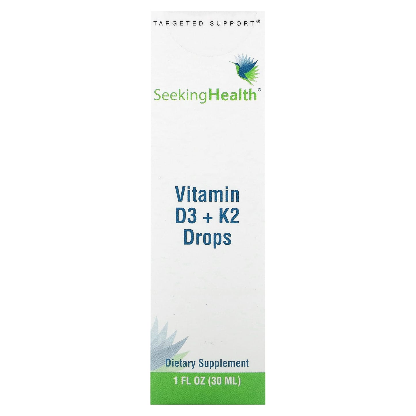 Seeking Health, Vitamin D3 + K2 Drops, 1 fl oz (30 ml) - Image 1