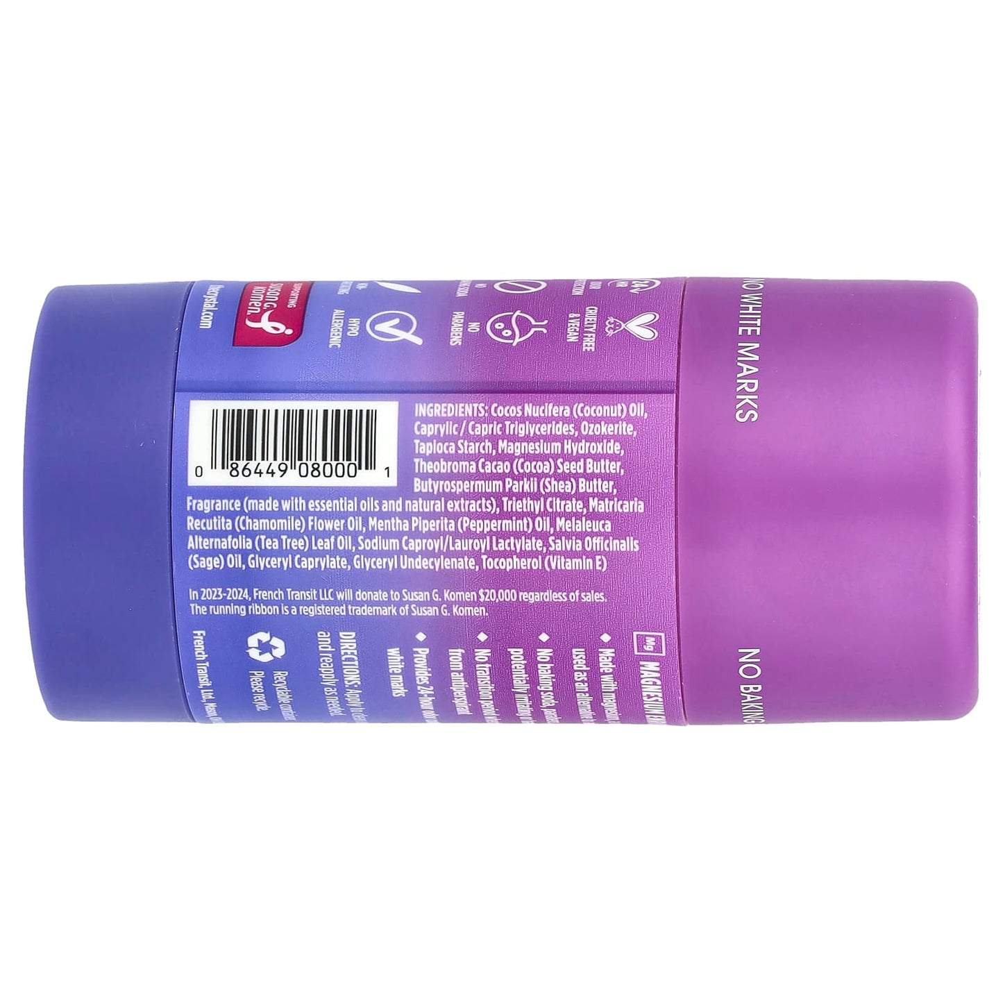 Natural Deodorant | Aluminum-Free | Lavender + Rosemary 2.5 oz - Image 2