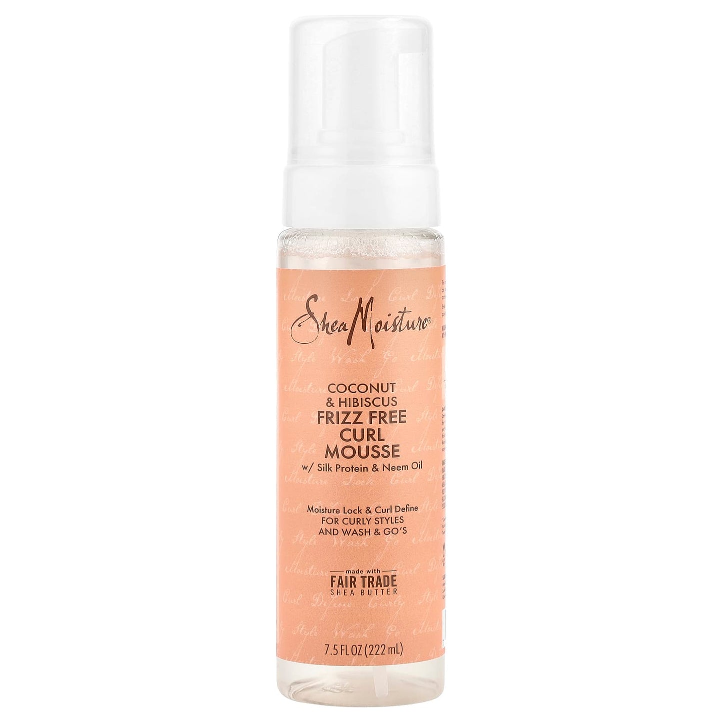 SheaMoisture, Frizz Free Curl Mousse, Coconut & Hibiscus, 7.5 fl oz (222 ml) - Image 1