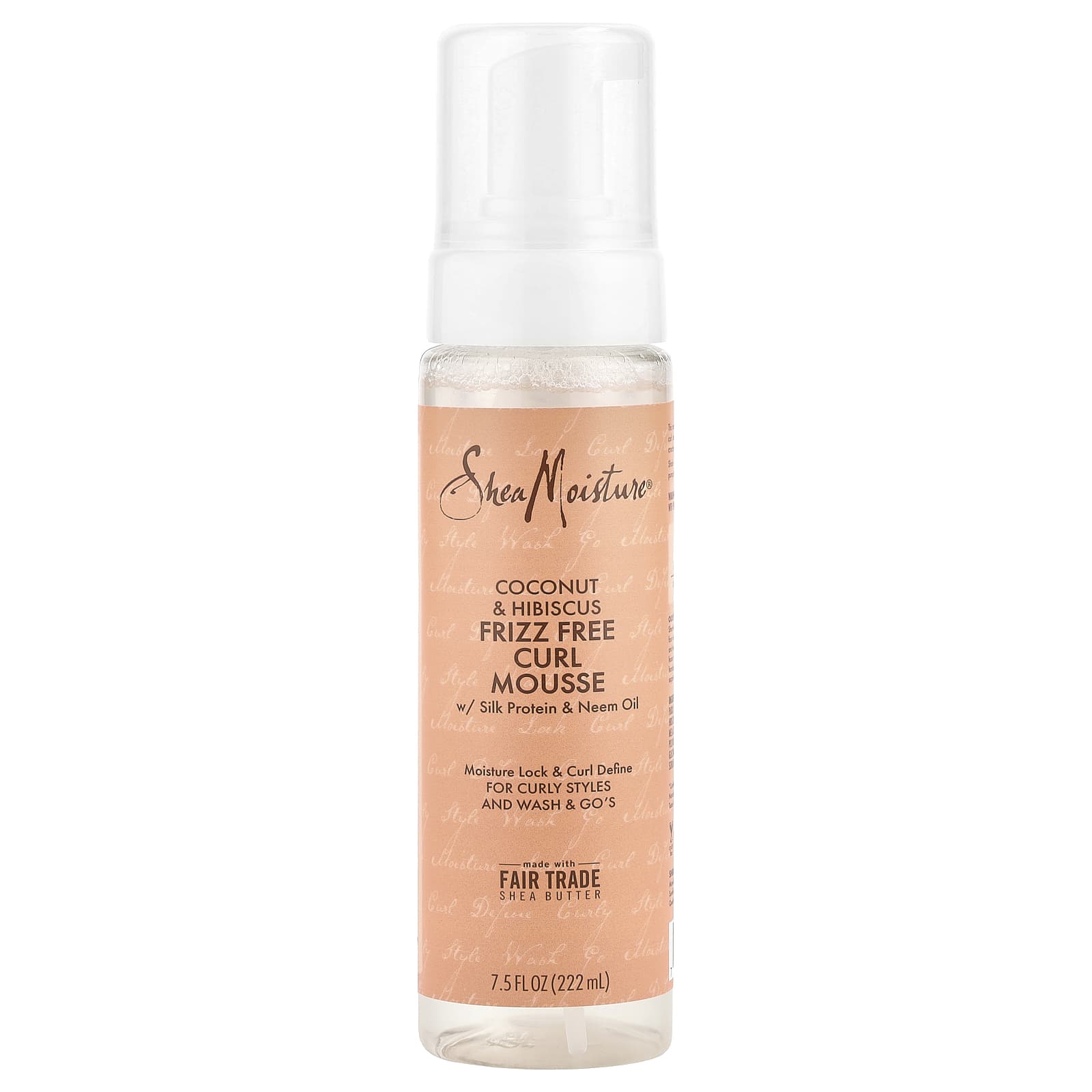 SheaMoisture, Frizz Free Curl Mousse, Coconut & Hibiscus, 7.5 fl oz (222 ml) - Image 1