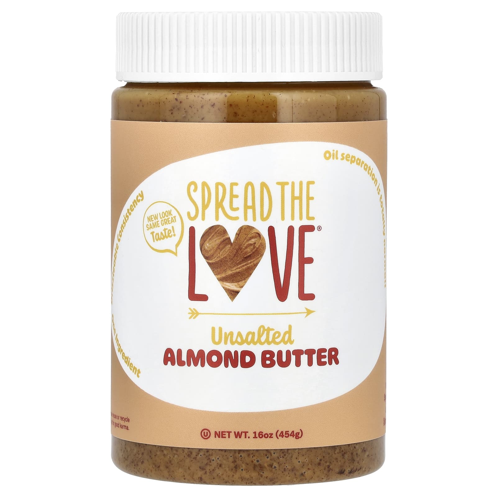 Spread The Love, Almond Butter, Unsalted, 16 oz ( 454 g) - Image 1