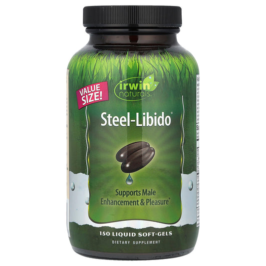 Boost Male Vitality with Steel-Libido Liquid Soft-Gels - Irwin Naturals - Image 1