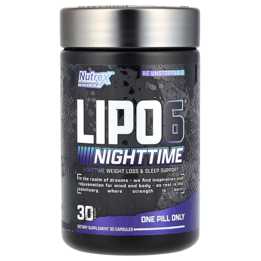 Nutrex Research, LIPO 6®, Nighttime, 30 Caps - Image 1