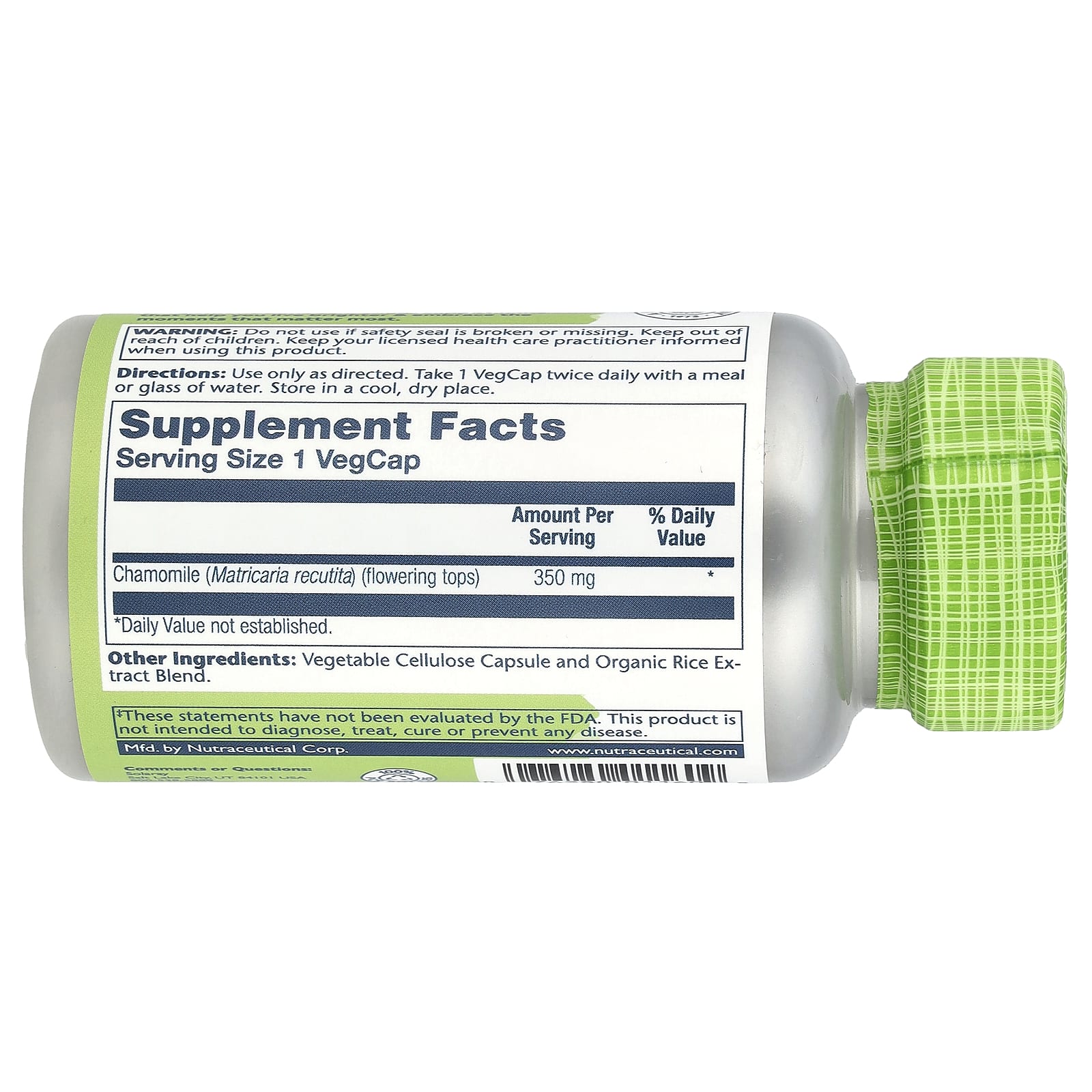 Solaray, True Herbs, Chamomile, 350 mg , 100 VegCaps - Image 2