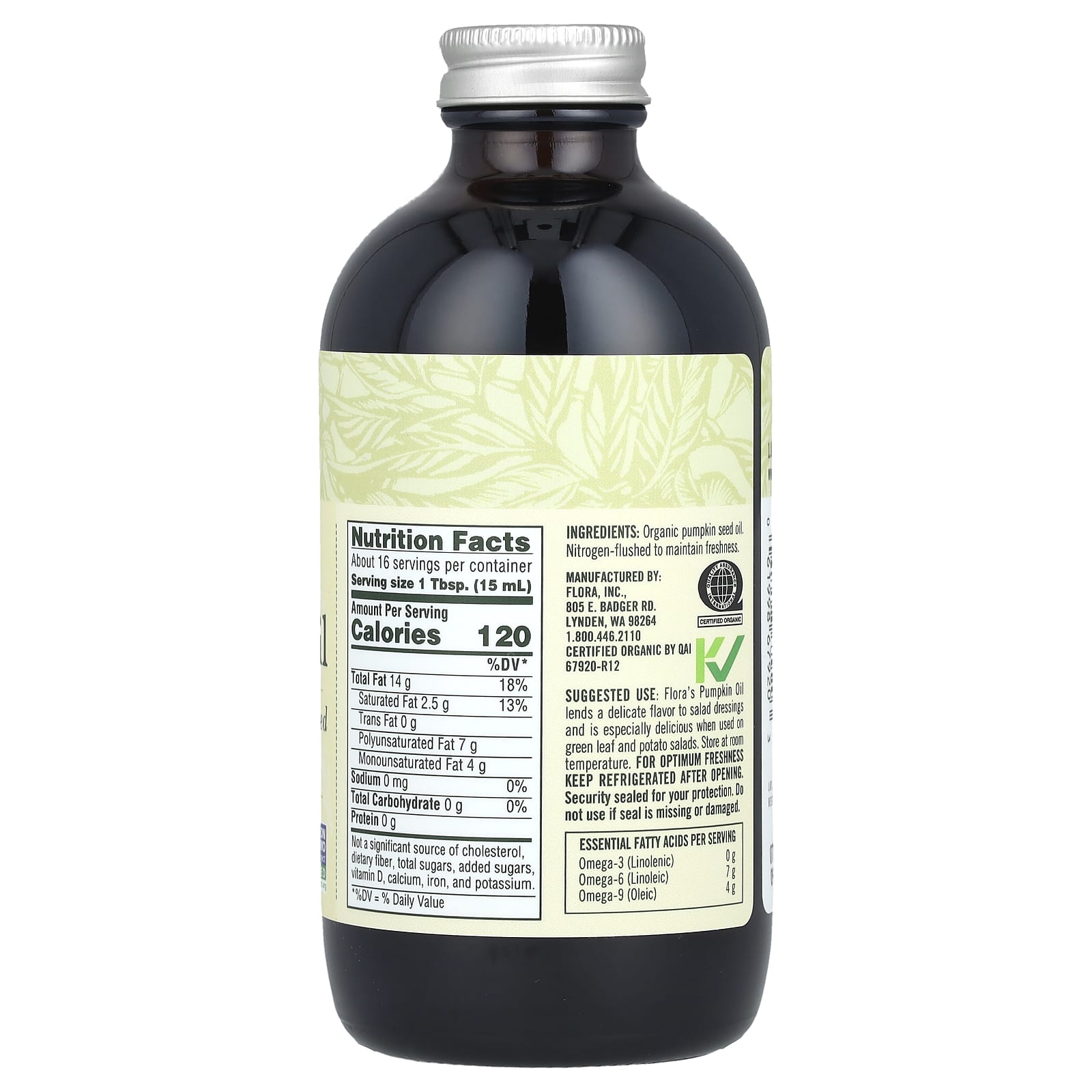 Certified Organic Pumpkin Oil - Cold-Pressed & Non-GMO - Image 2