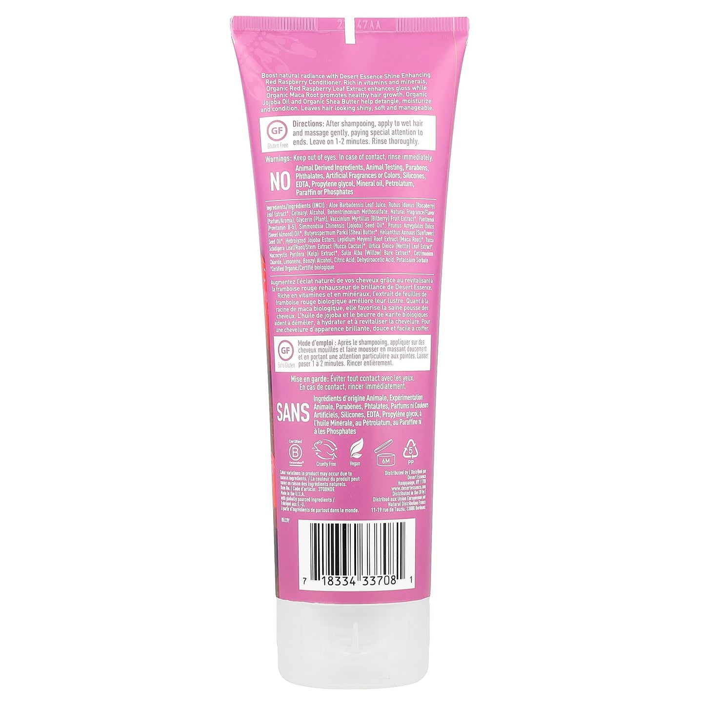 Desert Essence Red Raspberry Shine Enhancing Conditioner, 8 fl oz - Image 2