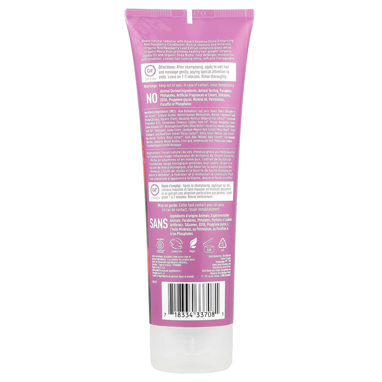 Desert Essence Red Raspberry Shine Enhancing Conditioner, 8 fl oz - Image 2