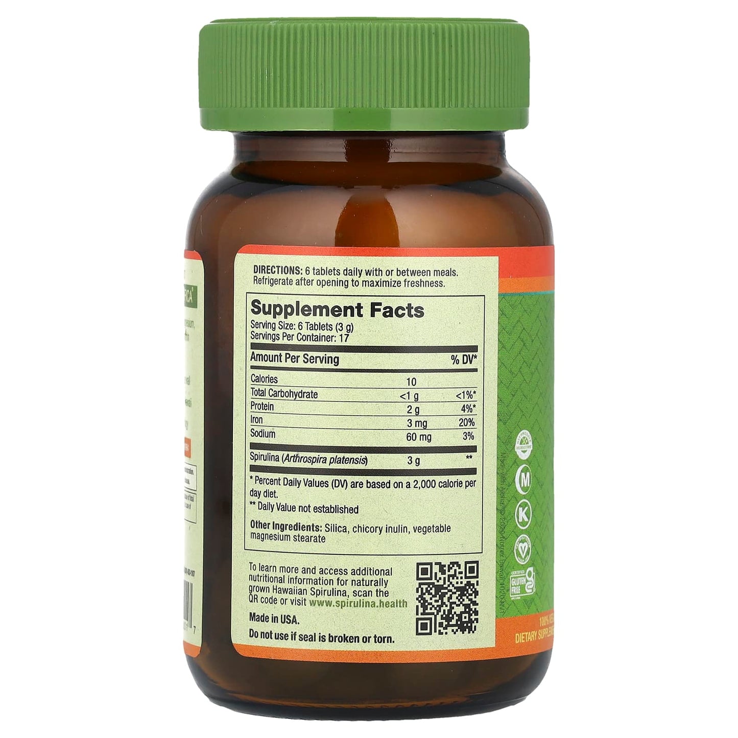 Nutrex Hawaii, Pure Hawaiian Spirulina®, 500 mg, 100 Tablets - Image 2