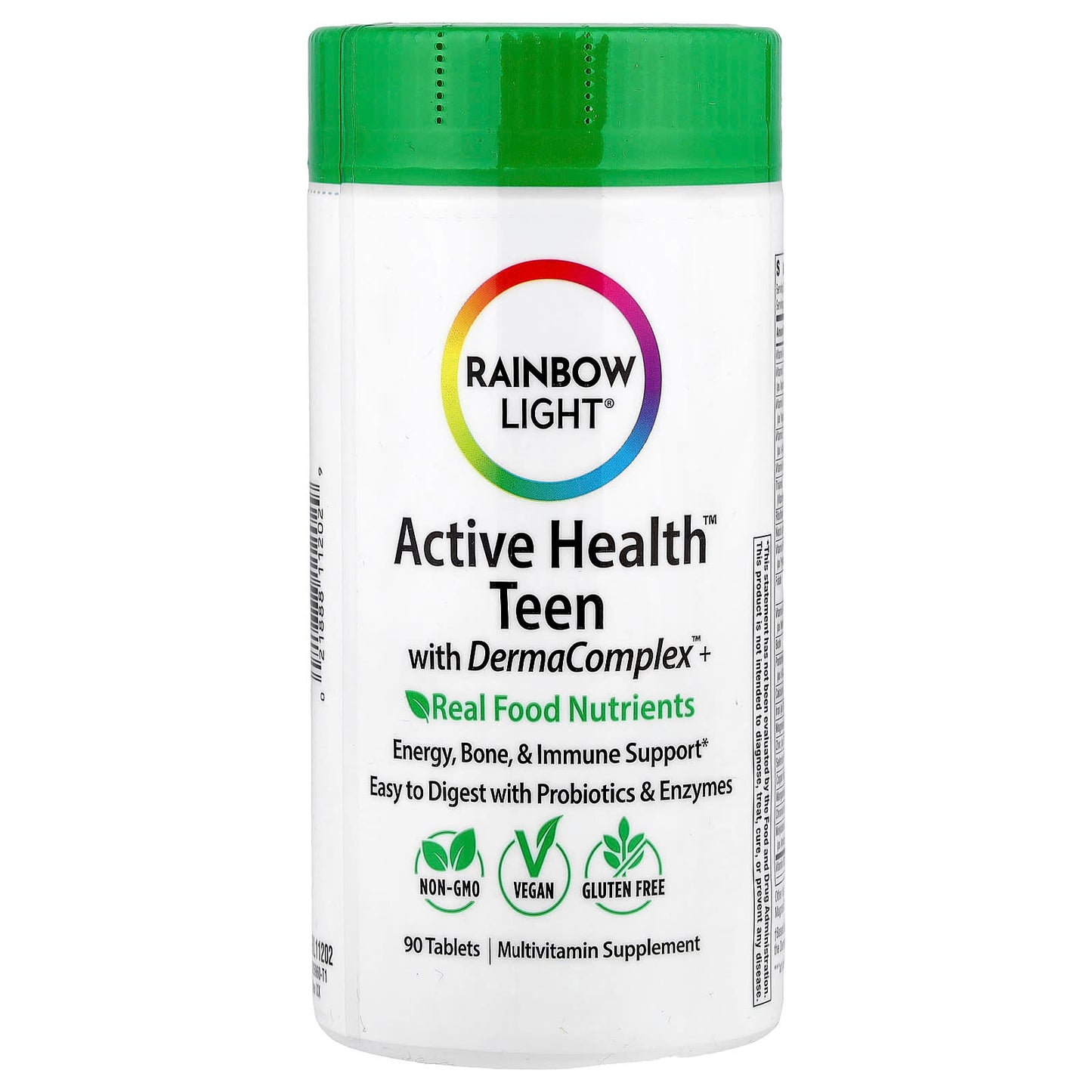 Rainbow Light, Active Health™ Teen With DermaComplex™+ Real Food Nutrients, 90 Tablets - Image 1