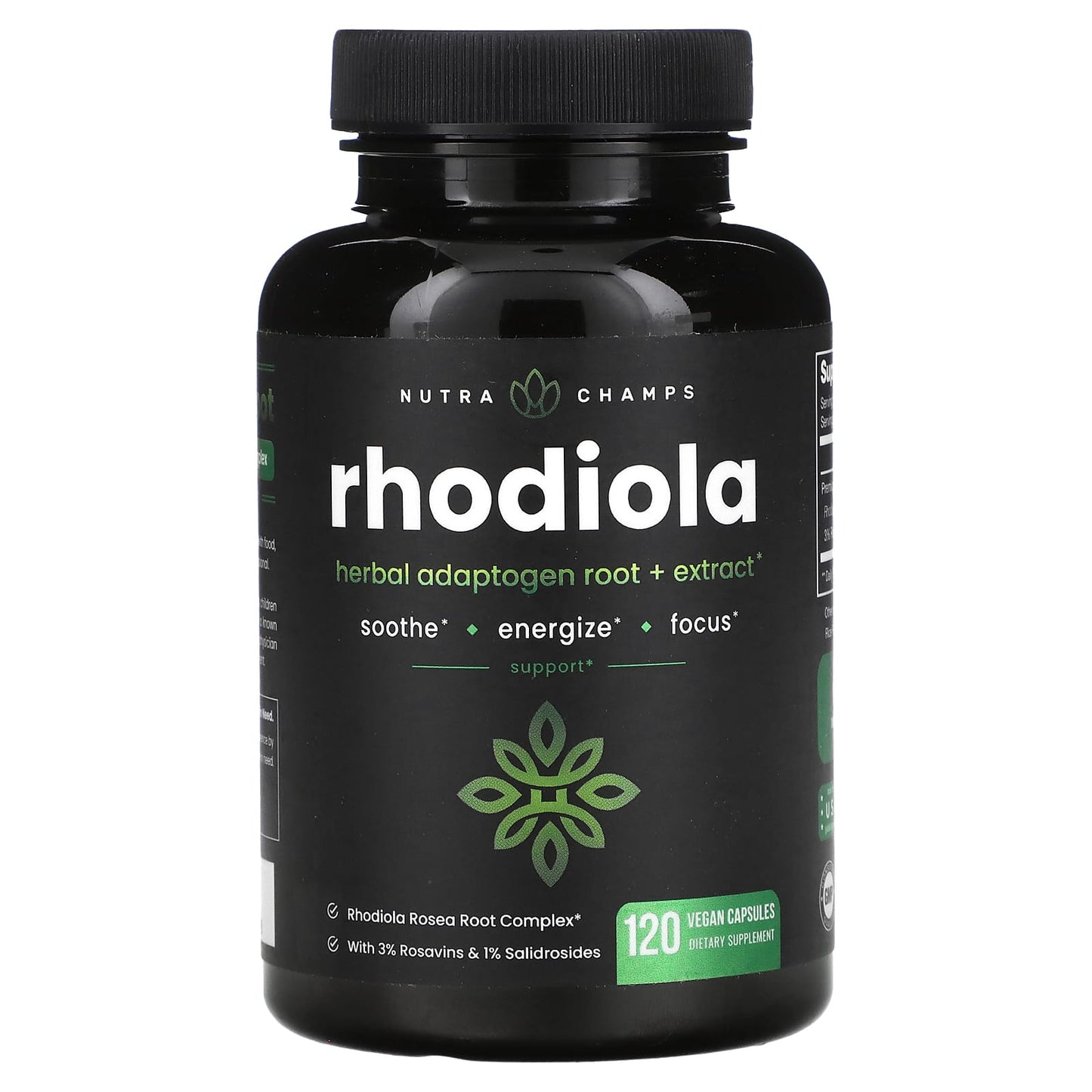 NutraChamps, Rhodiola, 120 Vegan Capsules (300 mg per Capsule) - Image 1