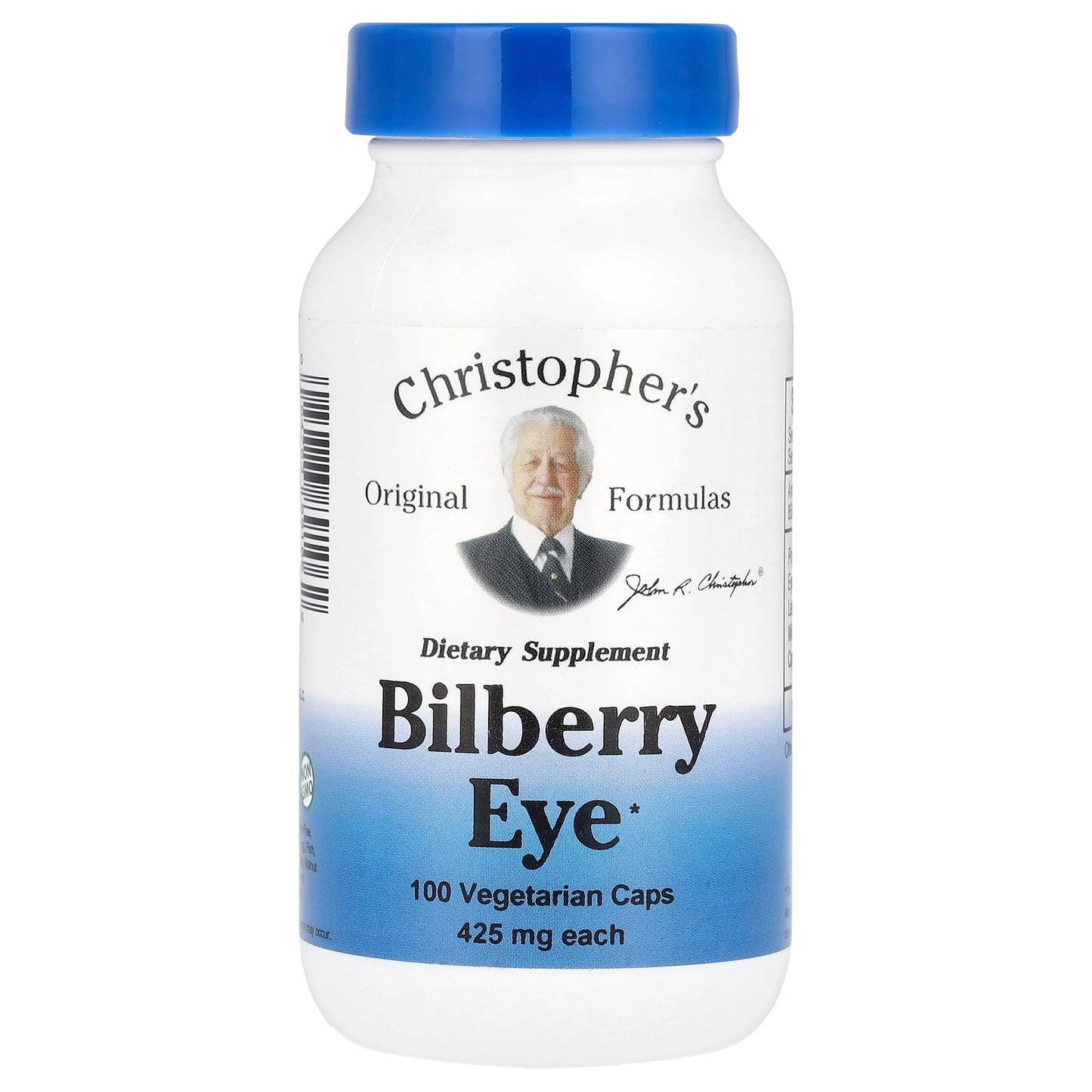 Bilberry Eye Health Supplement, 100 Vegetarian Caps by Christopher's - Image 1
