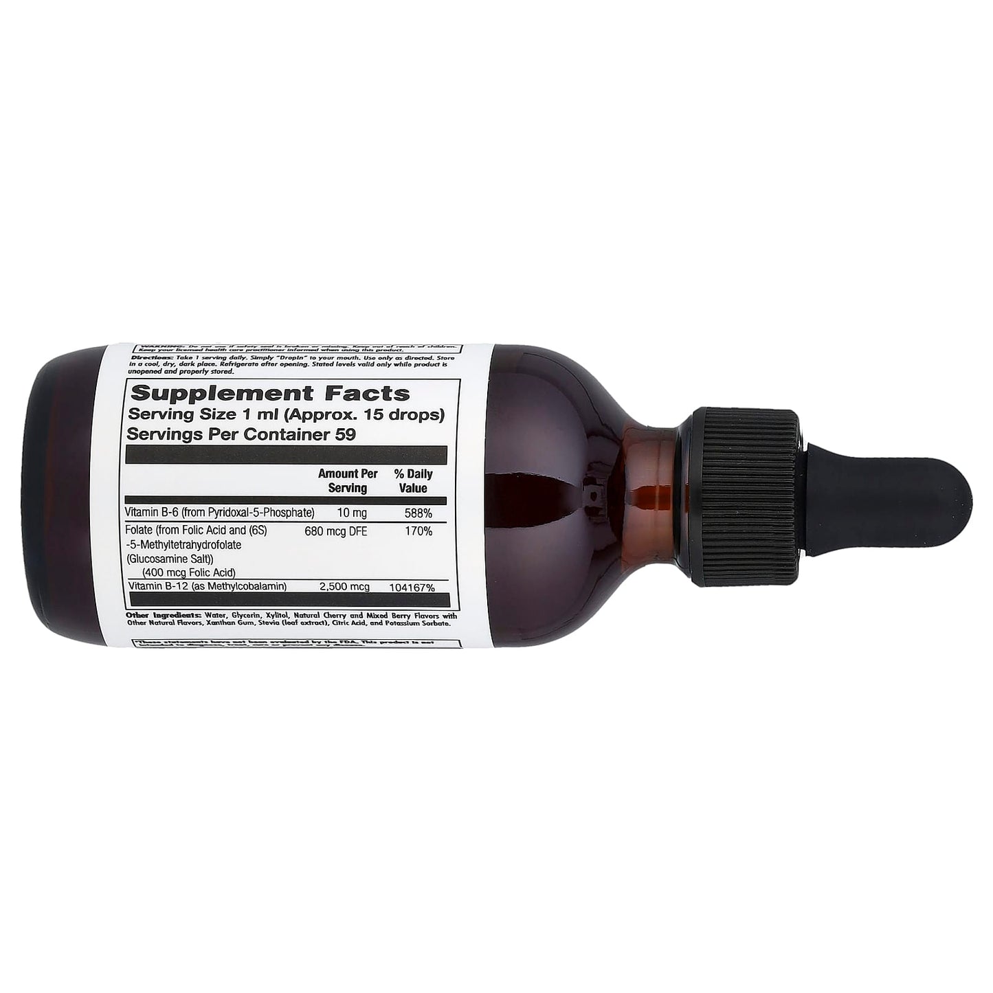 Boost Energy with KAL B-6 B-12 Folate DropIns, 2 fl oz - Image 2