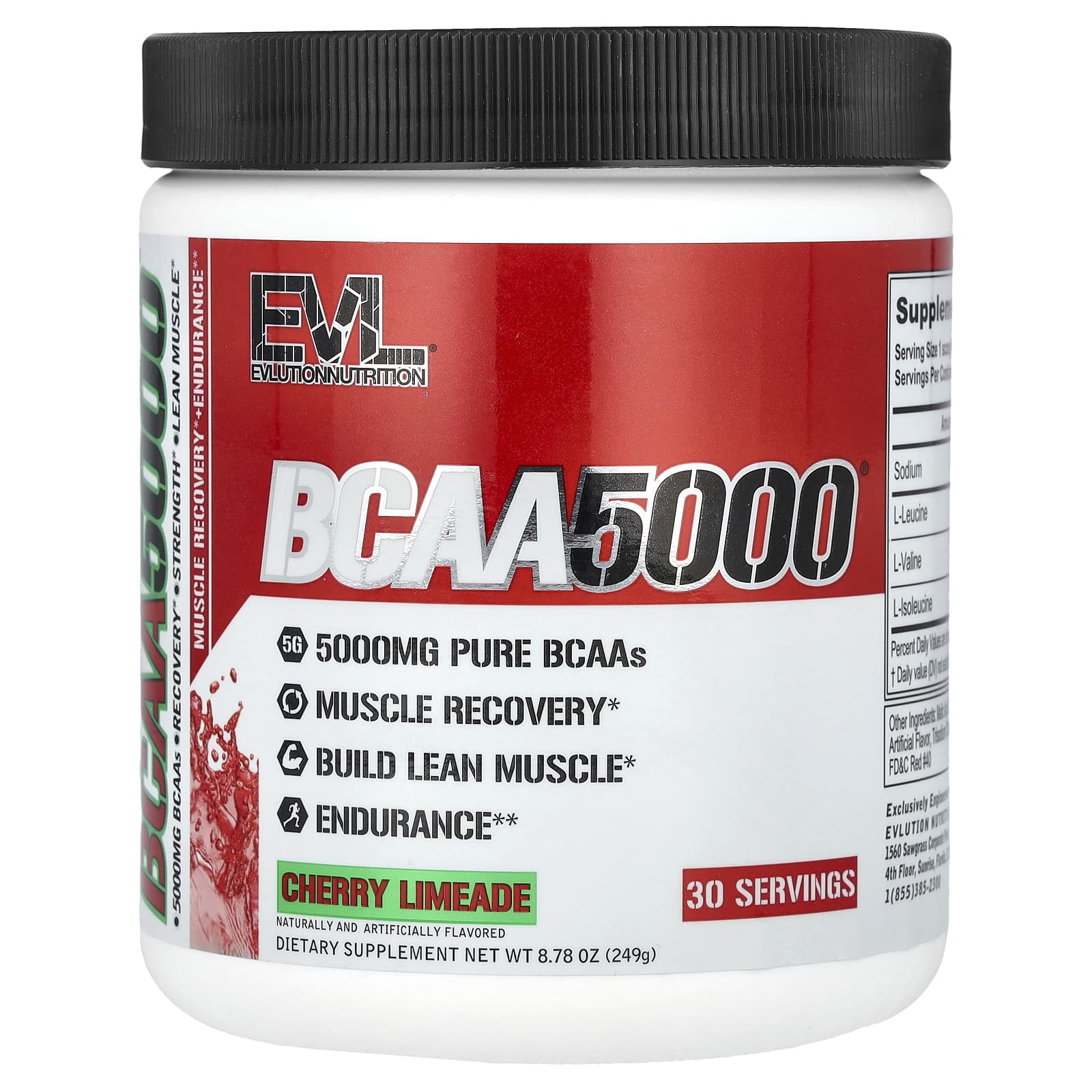 EVLution Nutrition BCAA5000 Lean Muscle Recovery Supplement - Image 1