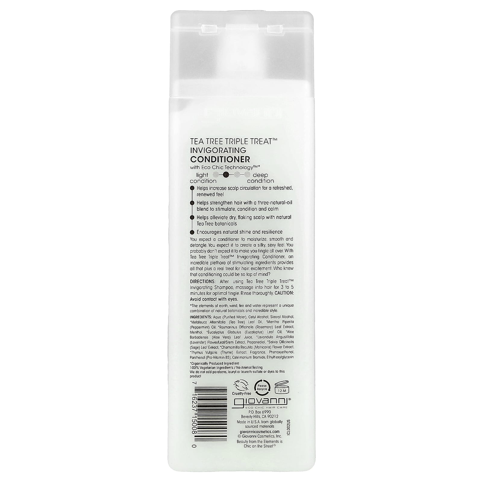 Invigorating Giovanni Tea Tree Triple Treat Conditioner for All Hair Types - Image 2