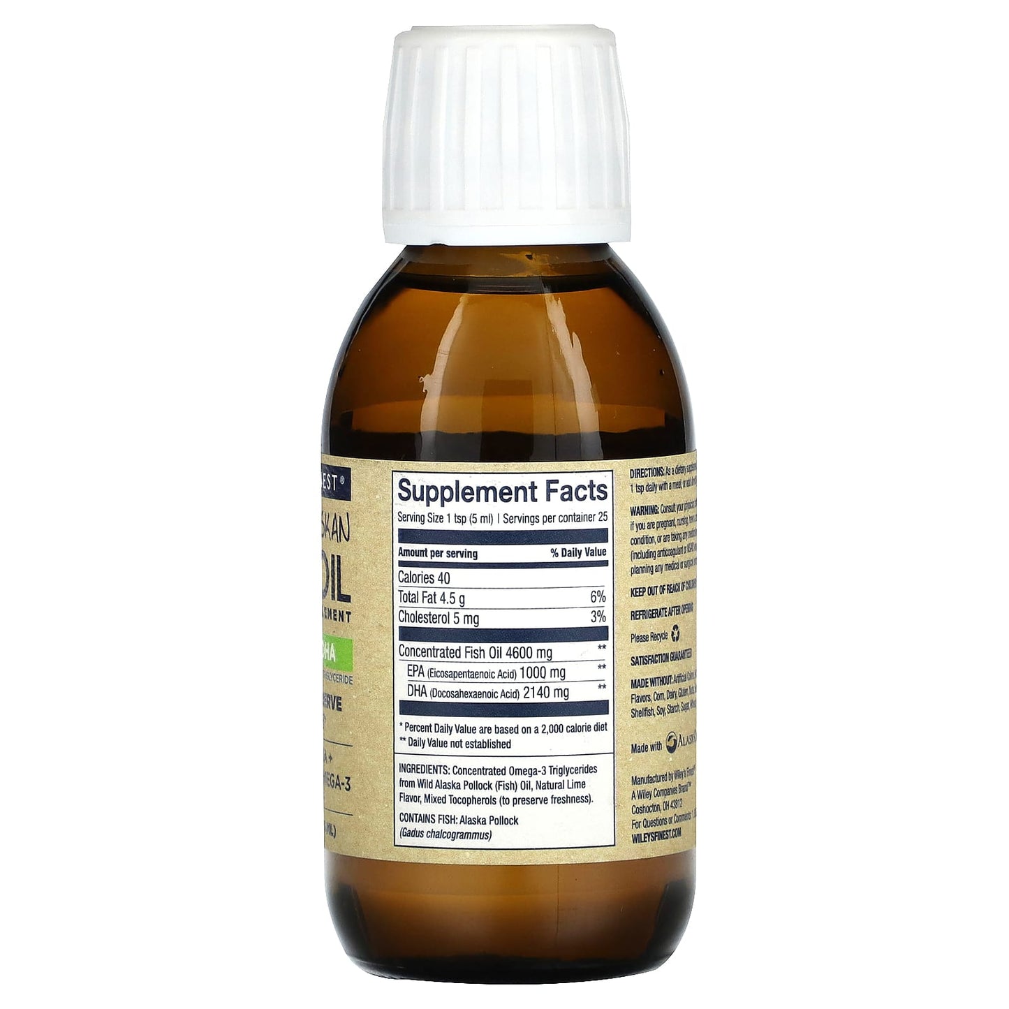Wiley's Finest, Wild Alaskan Fish Oil, Summit DHA, 4.23 fl oz (125 ml) - Image 2