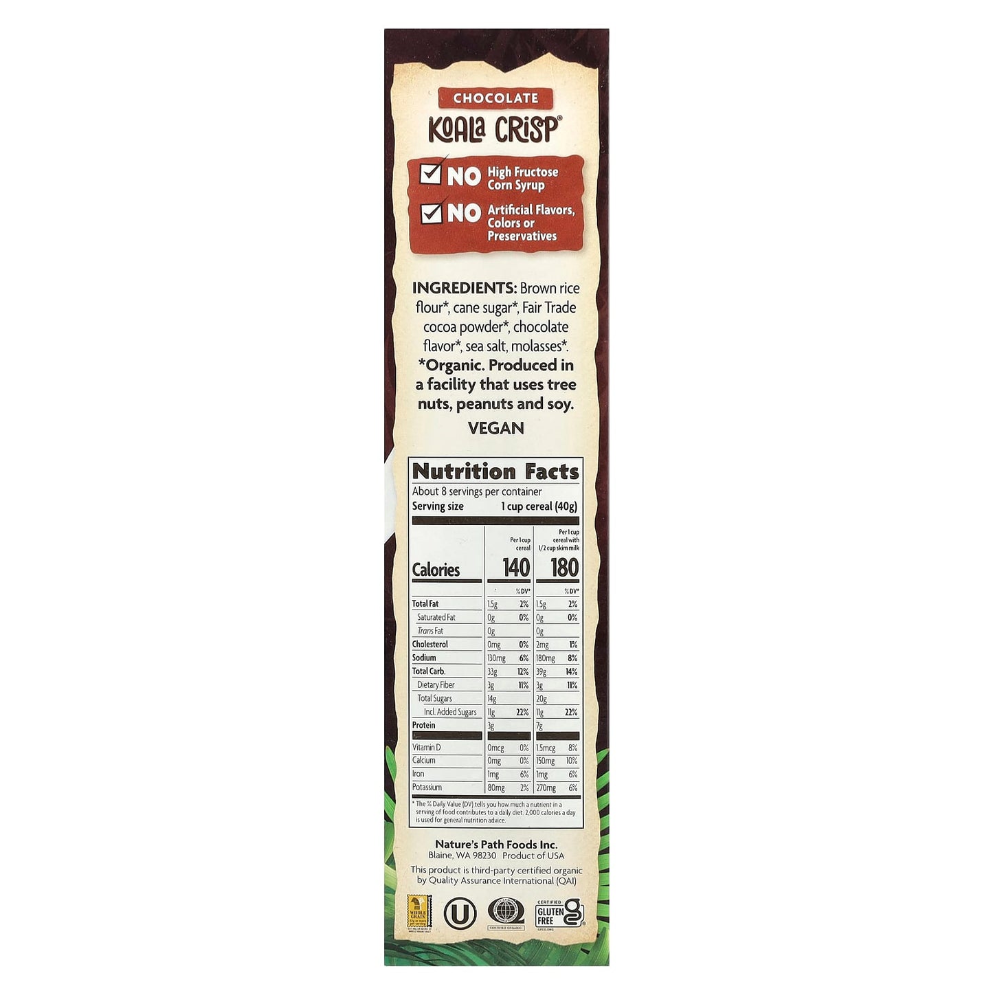 Nature's Path, EnviroKidz, Organic Koala Crisp Cereal, Chocolate , 11.5 oz (325 g) - Image 2