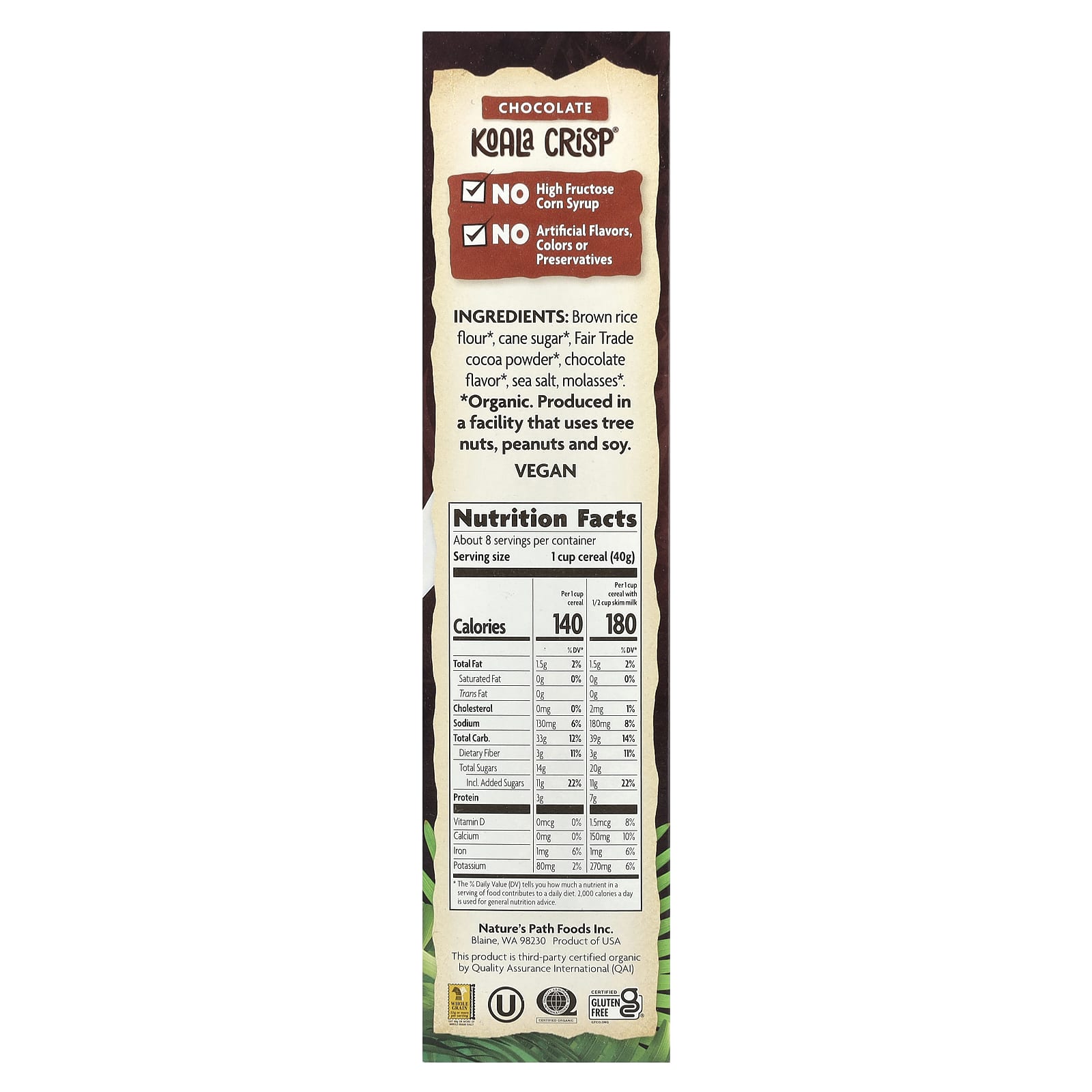 Nature's Path, EnviroKidz, Organic Koala Crisp Cereal, Chocolate , 11.5 oz (325 g) - Image 2