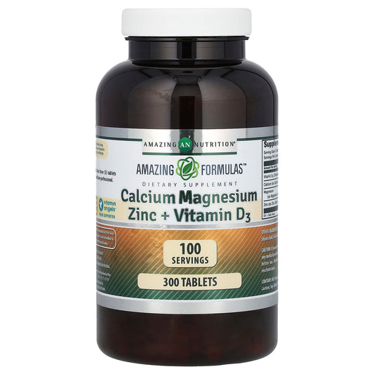 Calcium, Magnesium, Zinc & Vitamin D3 Supplement - 300 Tablets - Image 1