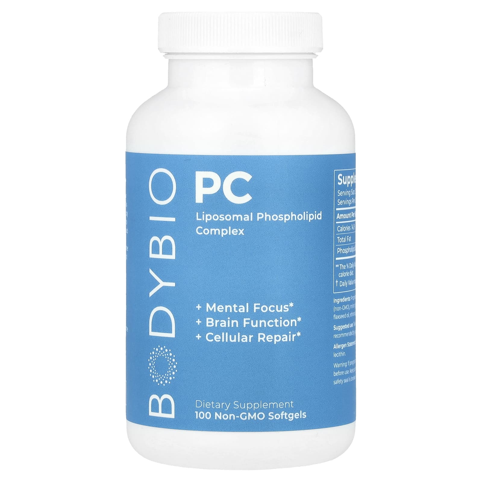 Unlock Brain Focus & Cellular Health with BodyBio's PC Liposomal Complex - Image 1