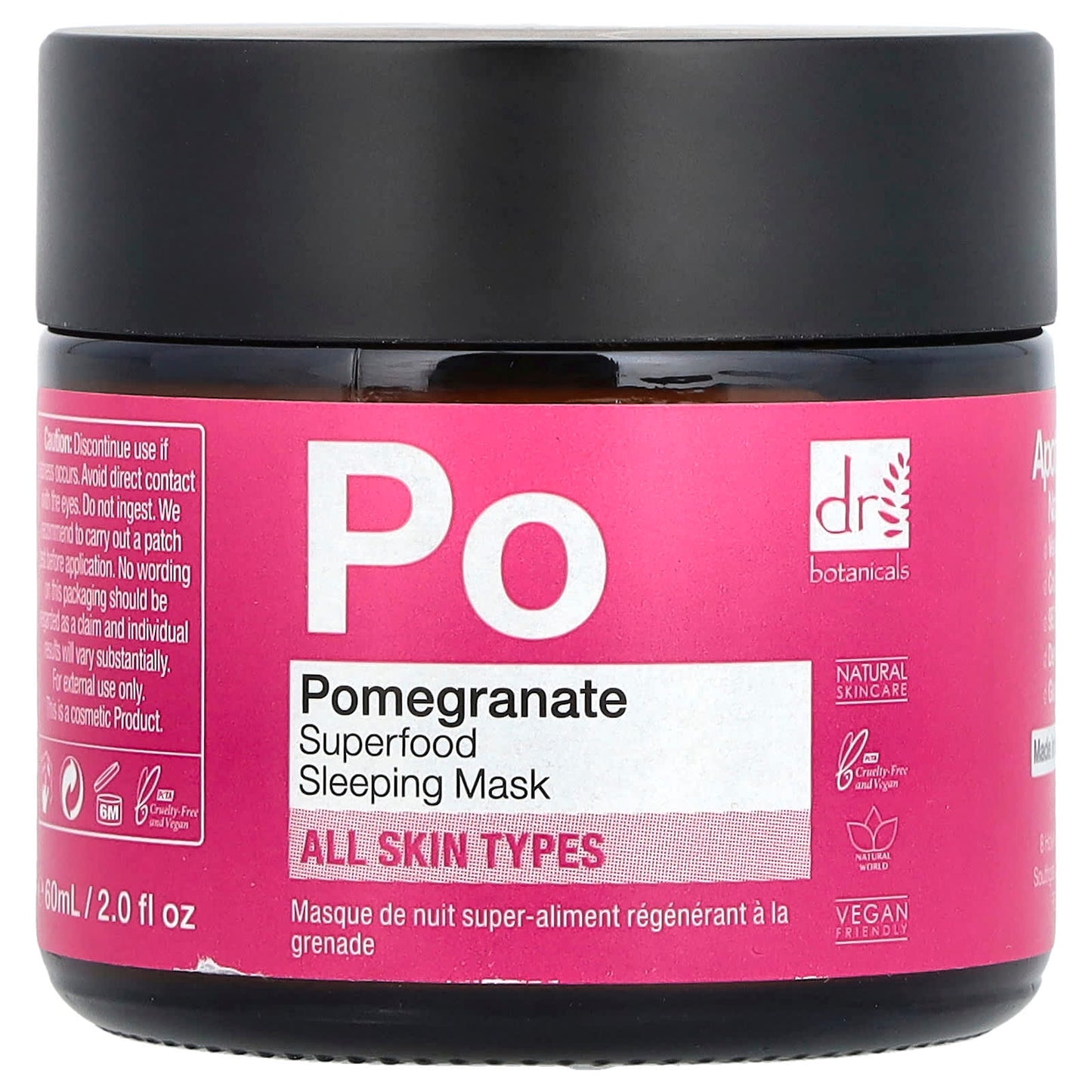 Pomegranate Sleeping Mask for Glowing Skin by Dr. Botanicals, 2 fl oz - Image 1