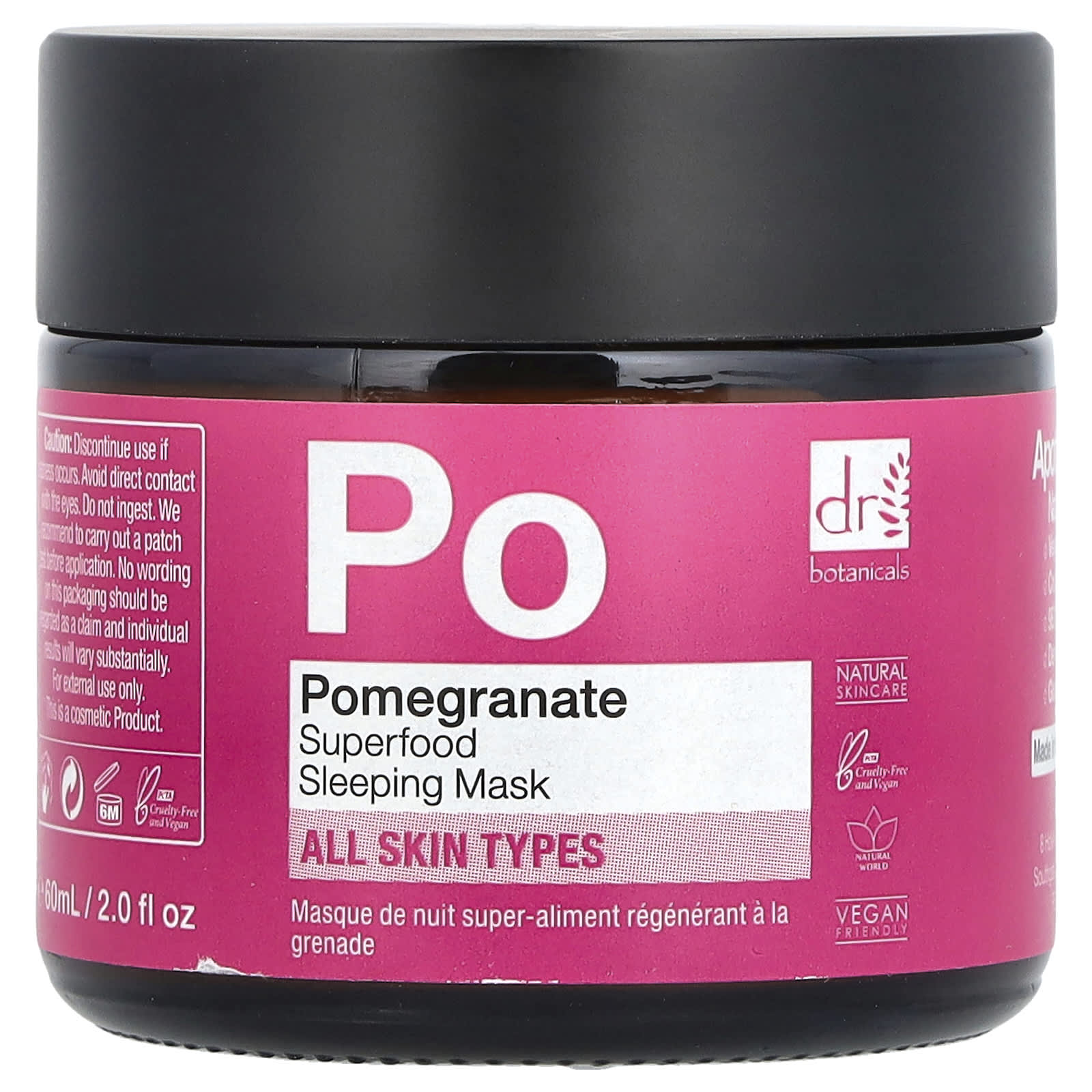 Pomegranate Sleeping Mask for Glowing Skin by Dr. Botanicals, 2 fl oz - Image 1