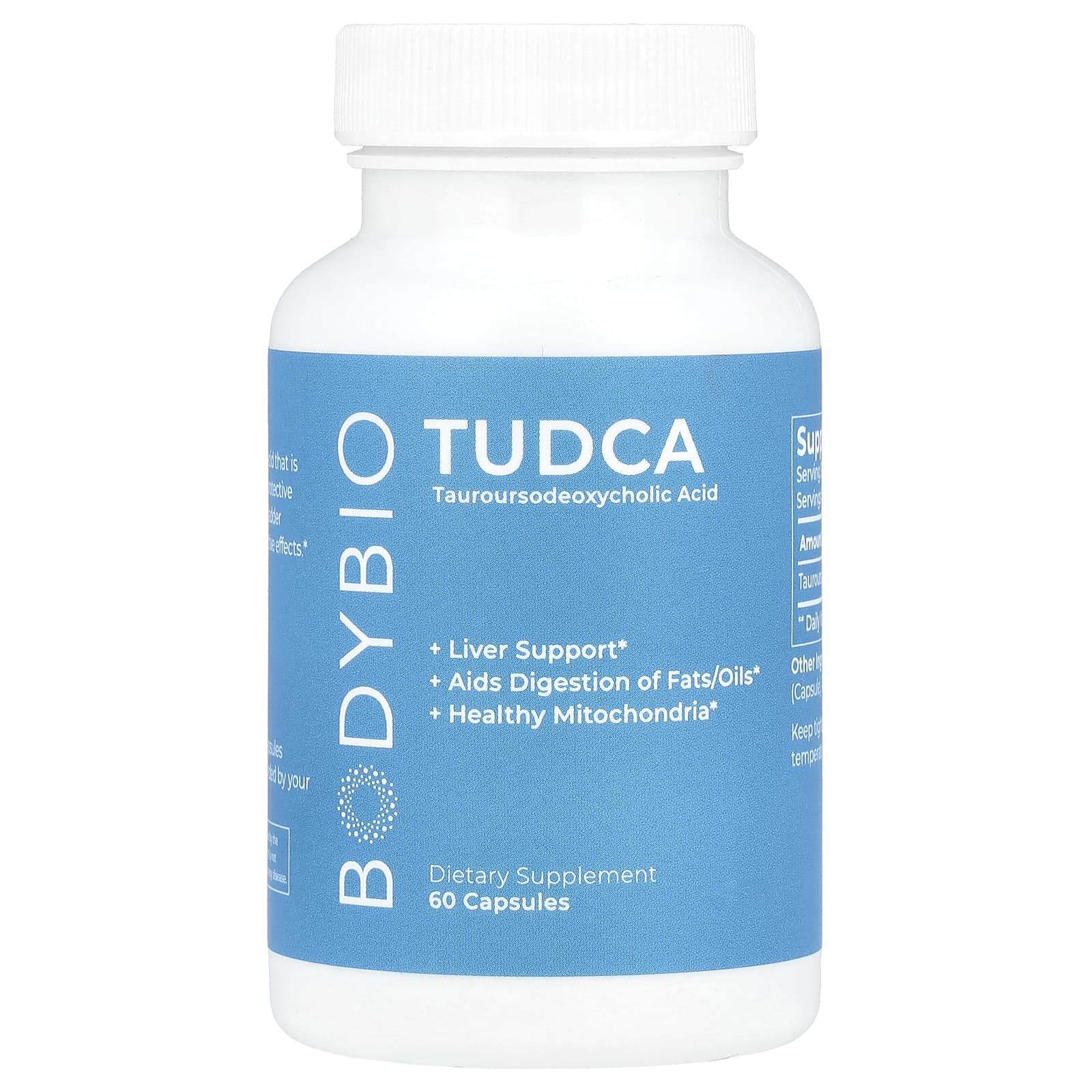 BodyBio TUDCA Liver Support Supplement - 60 Capsules (250mg) - Image 1