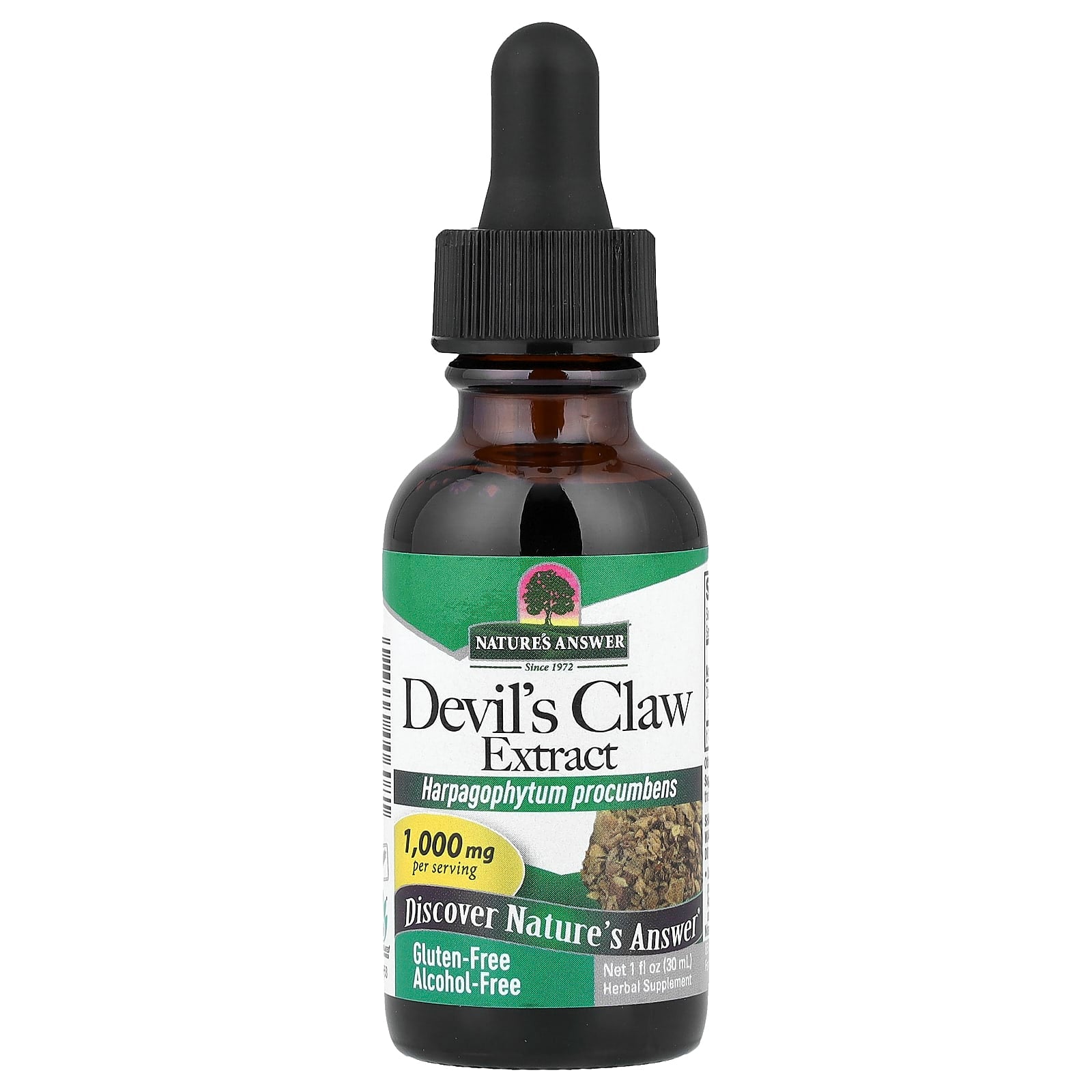 Nature's Answer, Devil's Claw Extract, Alcohol-Free, 1,000 mg, 1 fl oz (30 ml) - Image 1