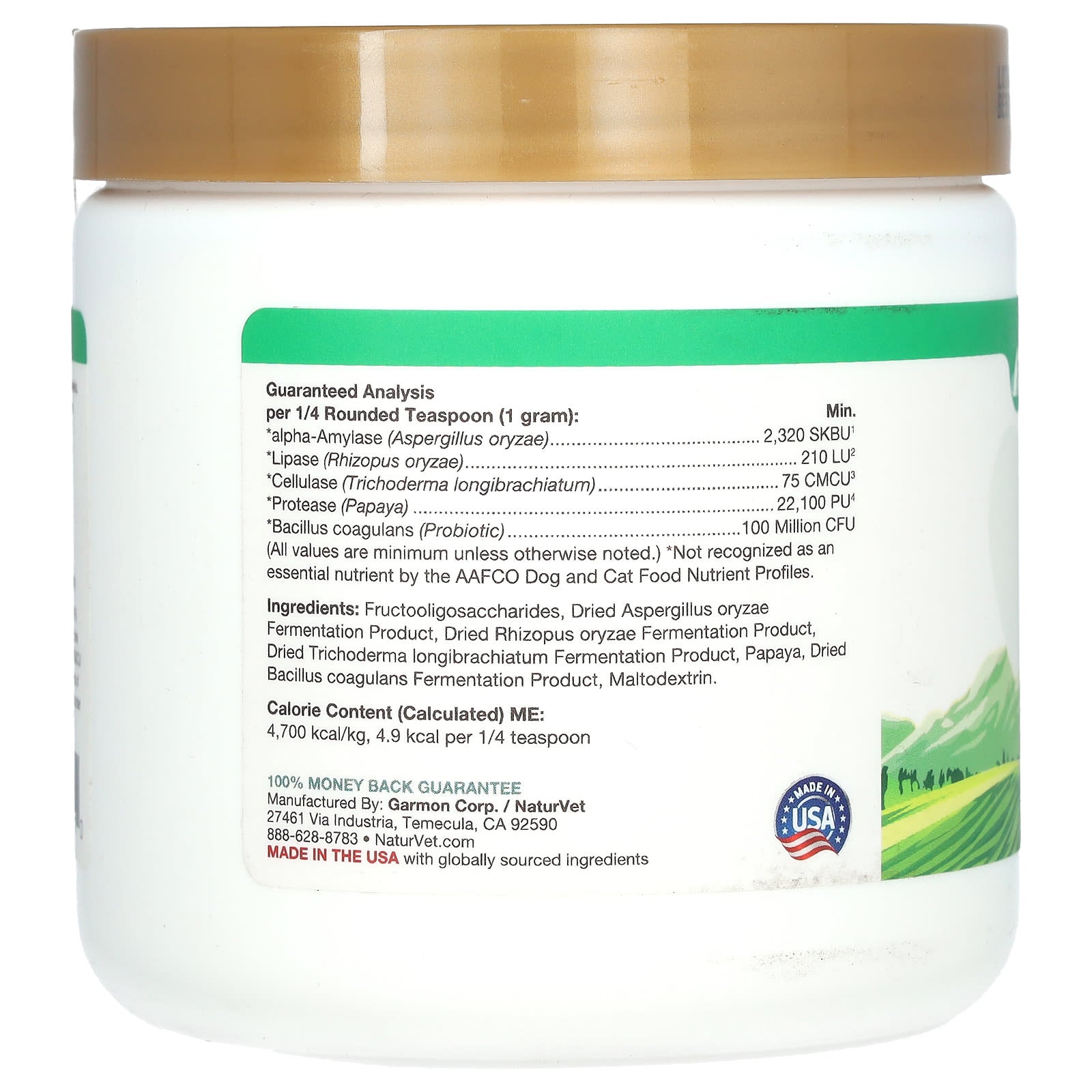 NaturVet, Digestive Enzymes + Pre & Probiotic, For Dogs & Cats, 8 oz (228 g) - Image 2