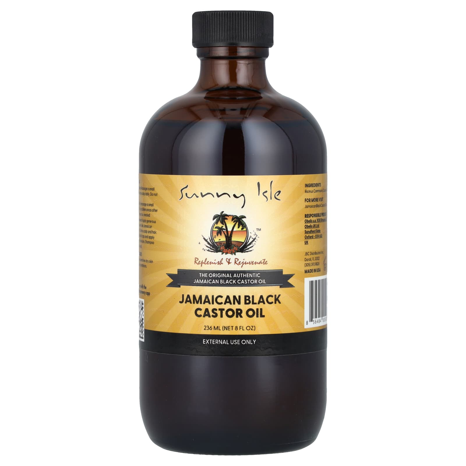 Sunny Isle, Jamaican Black Castor Oil, 8 fl oz (236 ml) - Image 1