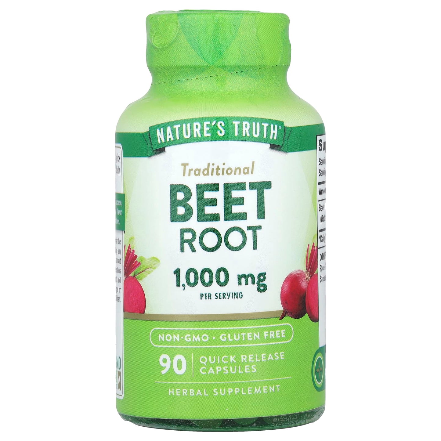 Nature's Truth, Beet Root, 90 Quick Release Capsules (500 mg per Capsule) - Image 1