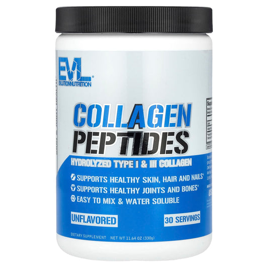 EVLution Nutrition Collagen Peptides 11.64 oz Unflavored - Promotes Healthy Skin, Hair & Joints - Image 1