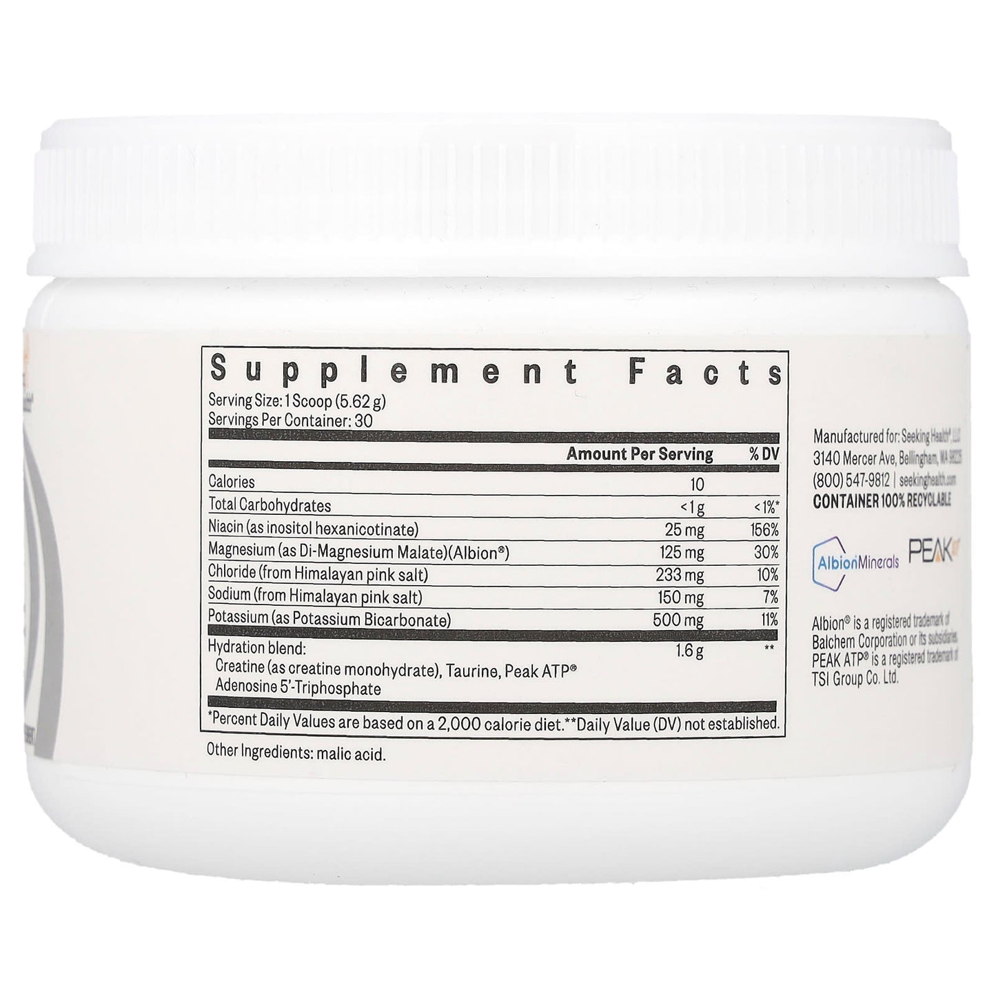 Seeking Health, Optimal Electrolyte, Unflavored, 5.94 oz (168.6 g) - Image 2