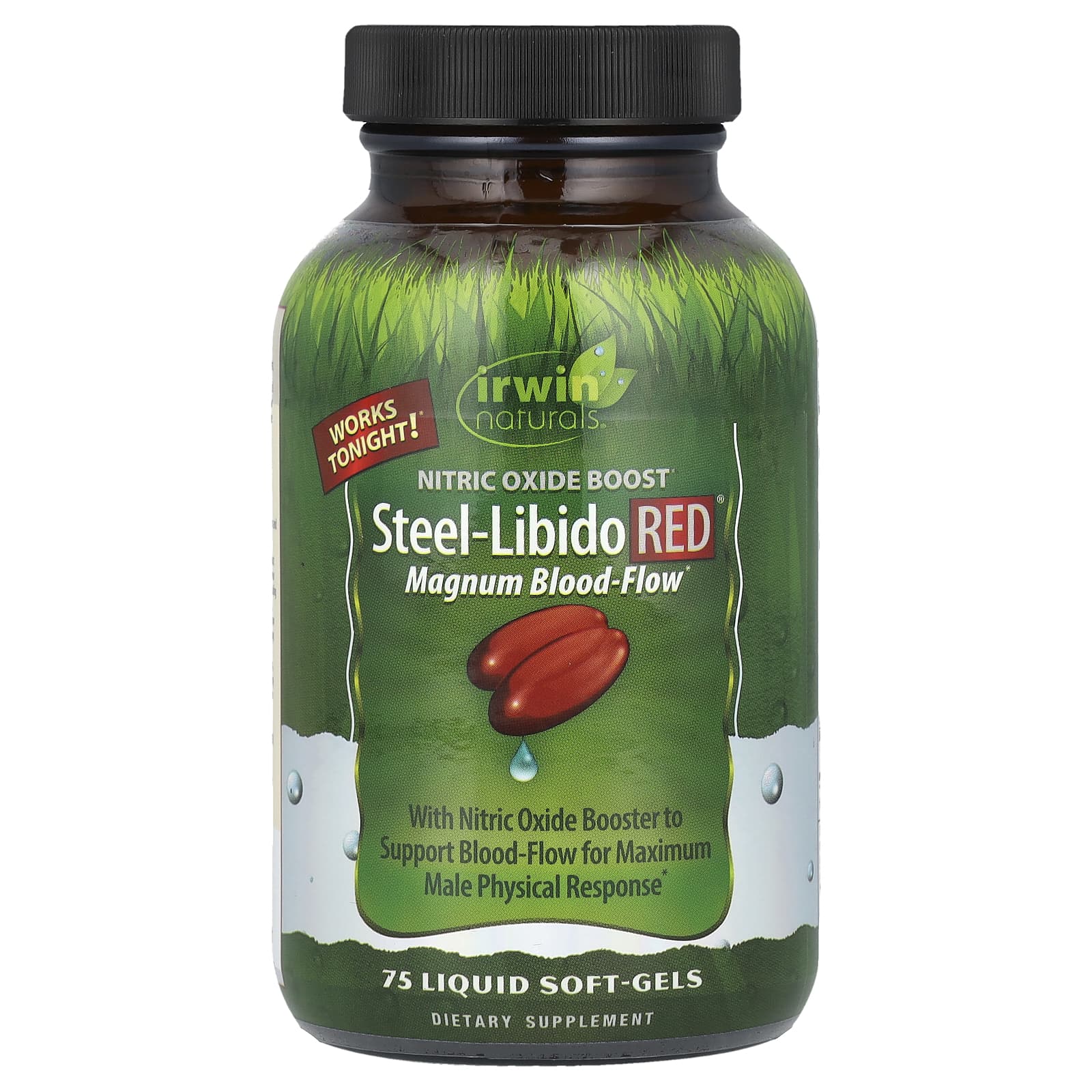 Steel-Libido RED by Irwin Naturals - Nitric Oxide Booster for Male Enhancement - Image 1