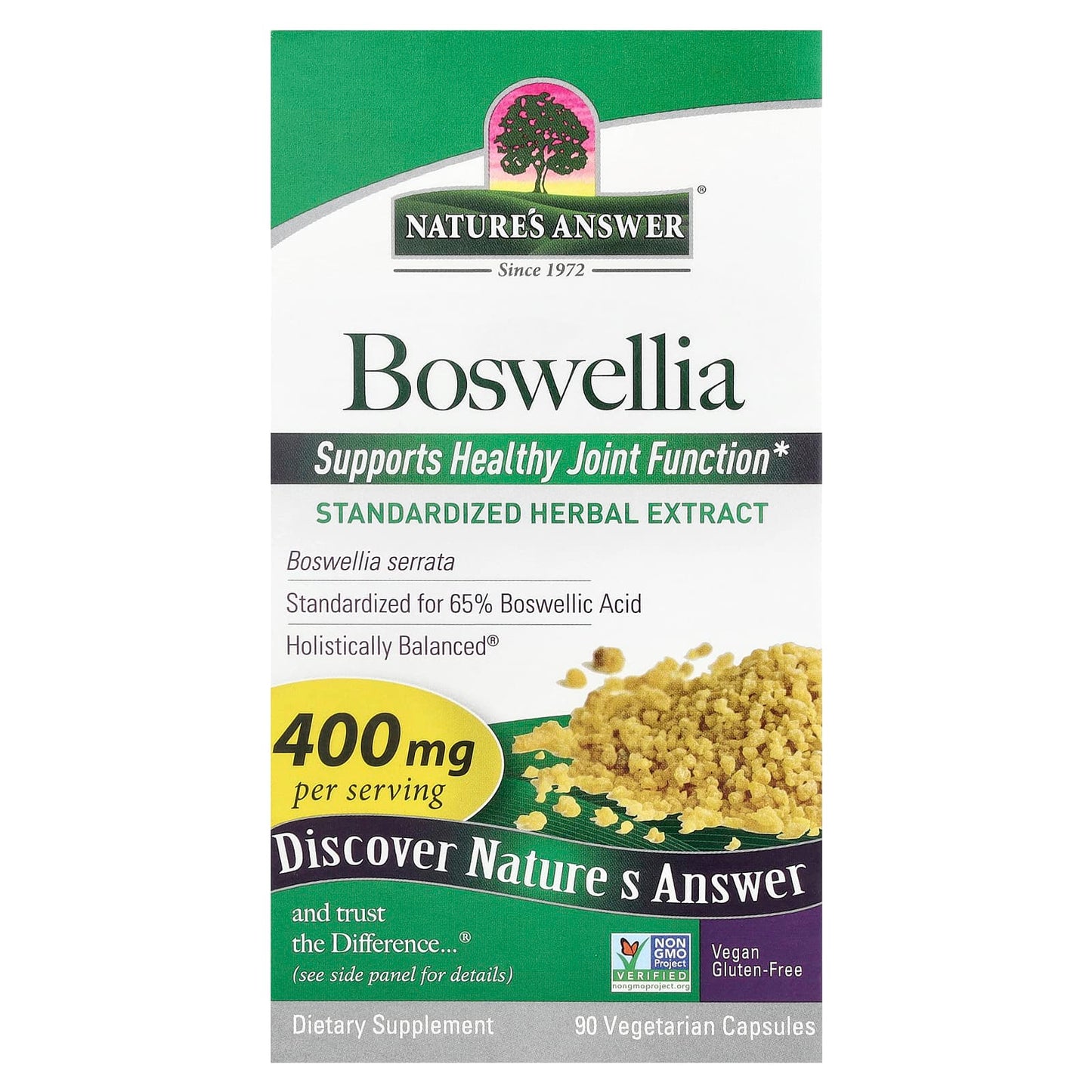 Nature's Answer, Boswellia, 400 mg, 90 Vegetarian Capsules - Image 1